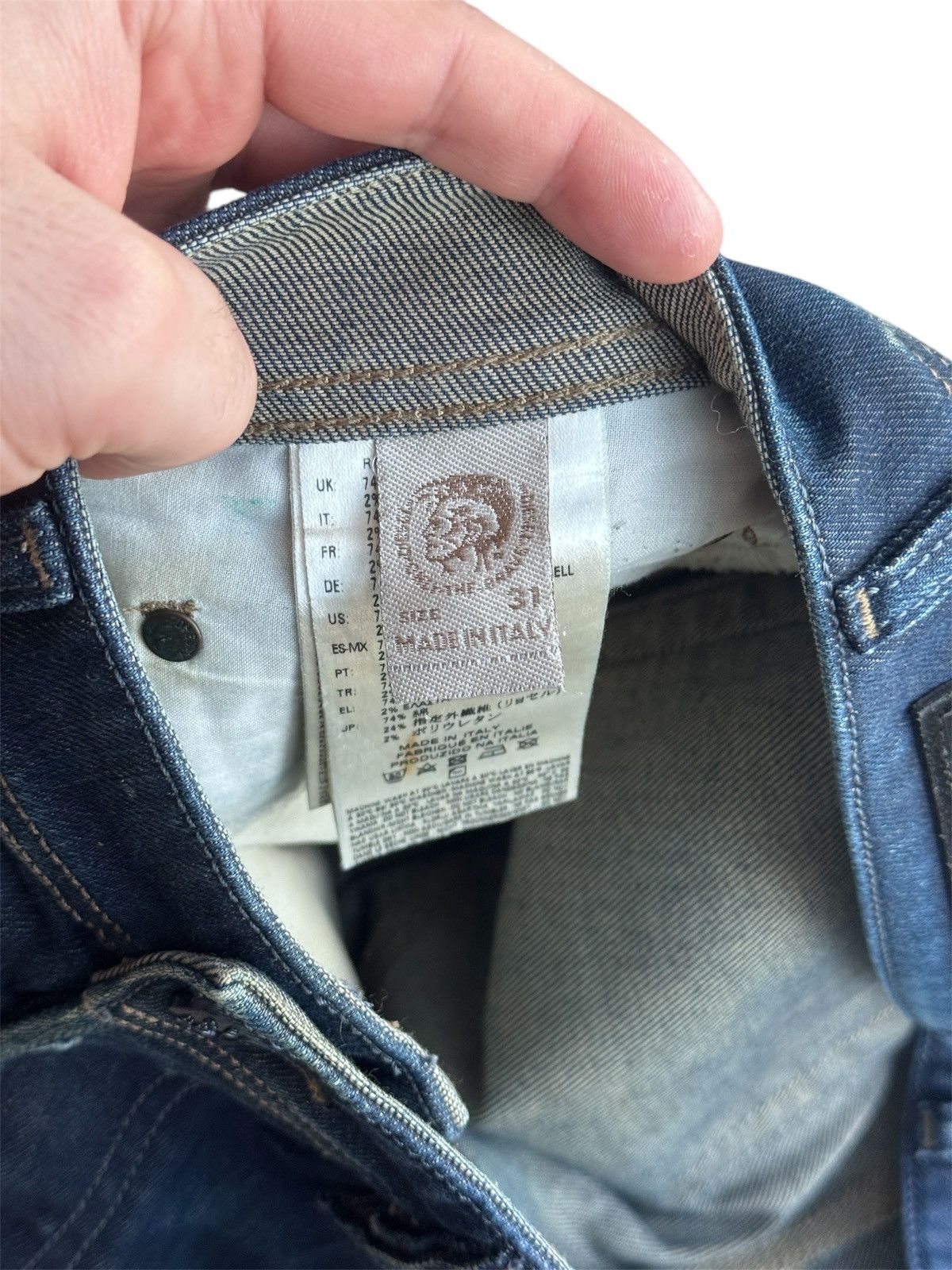 Diesel × Diesel Black Gold Diesel Tepphar Slim Carrot 0848V Stretch Jeans Size US 31 - 11 Thumbnail