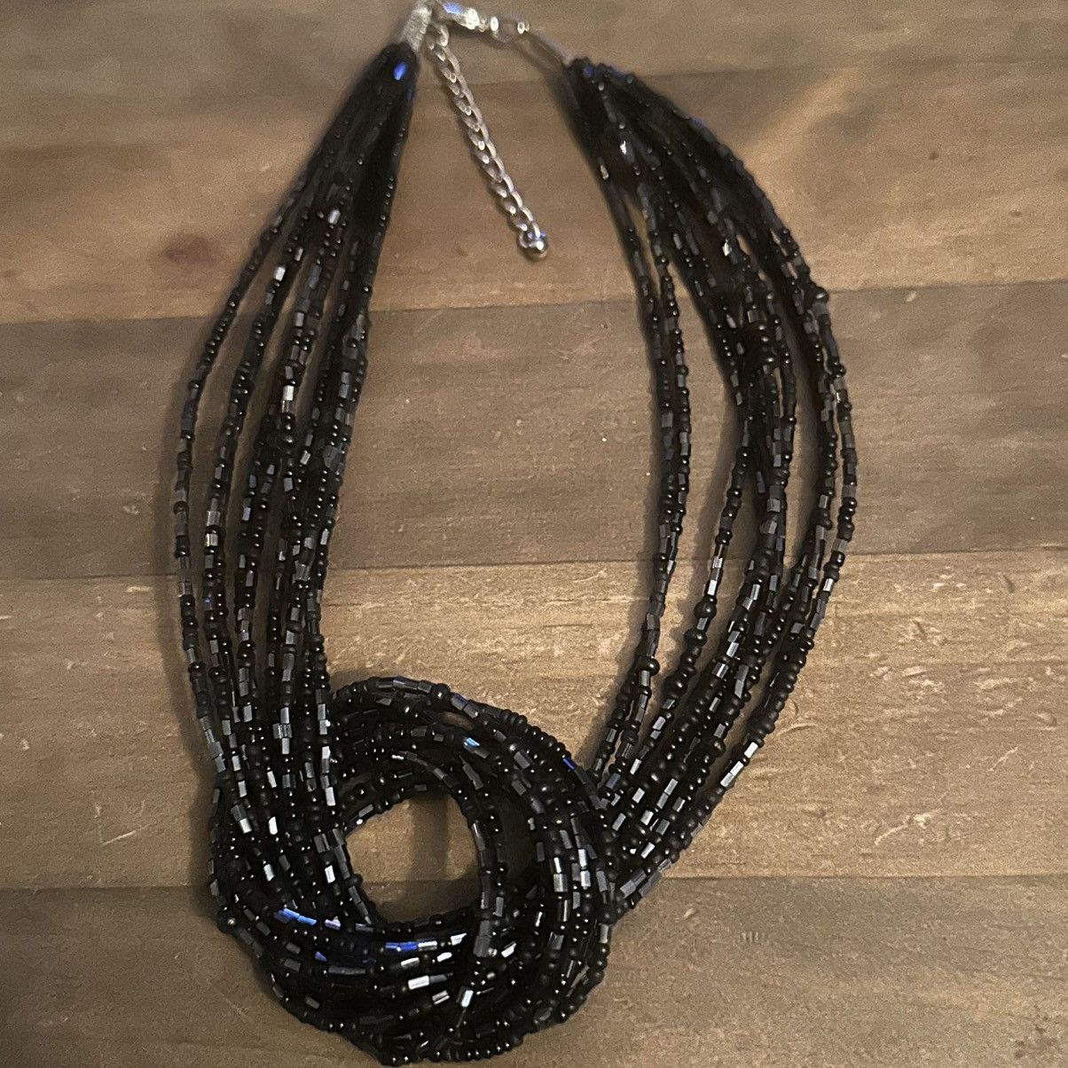 Other Multi strand black seed bead knot necklace Size ONE SIZE - 2 Thumbnail