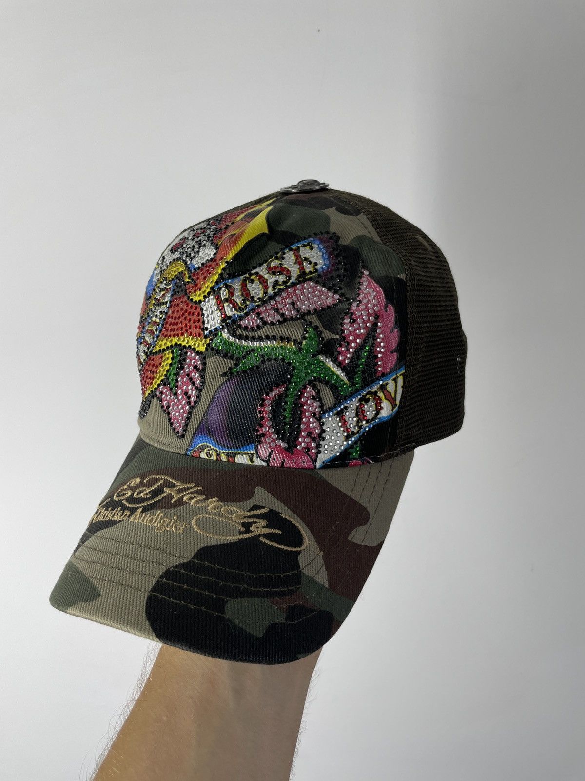 Ed Hardy × Vintage 🔥RARE🔥 Ed Hardy Camo Trucker Vintage Size ONE SIZE - 4 Thumbnail