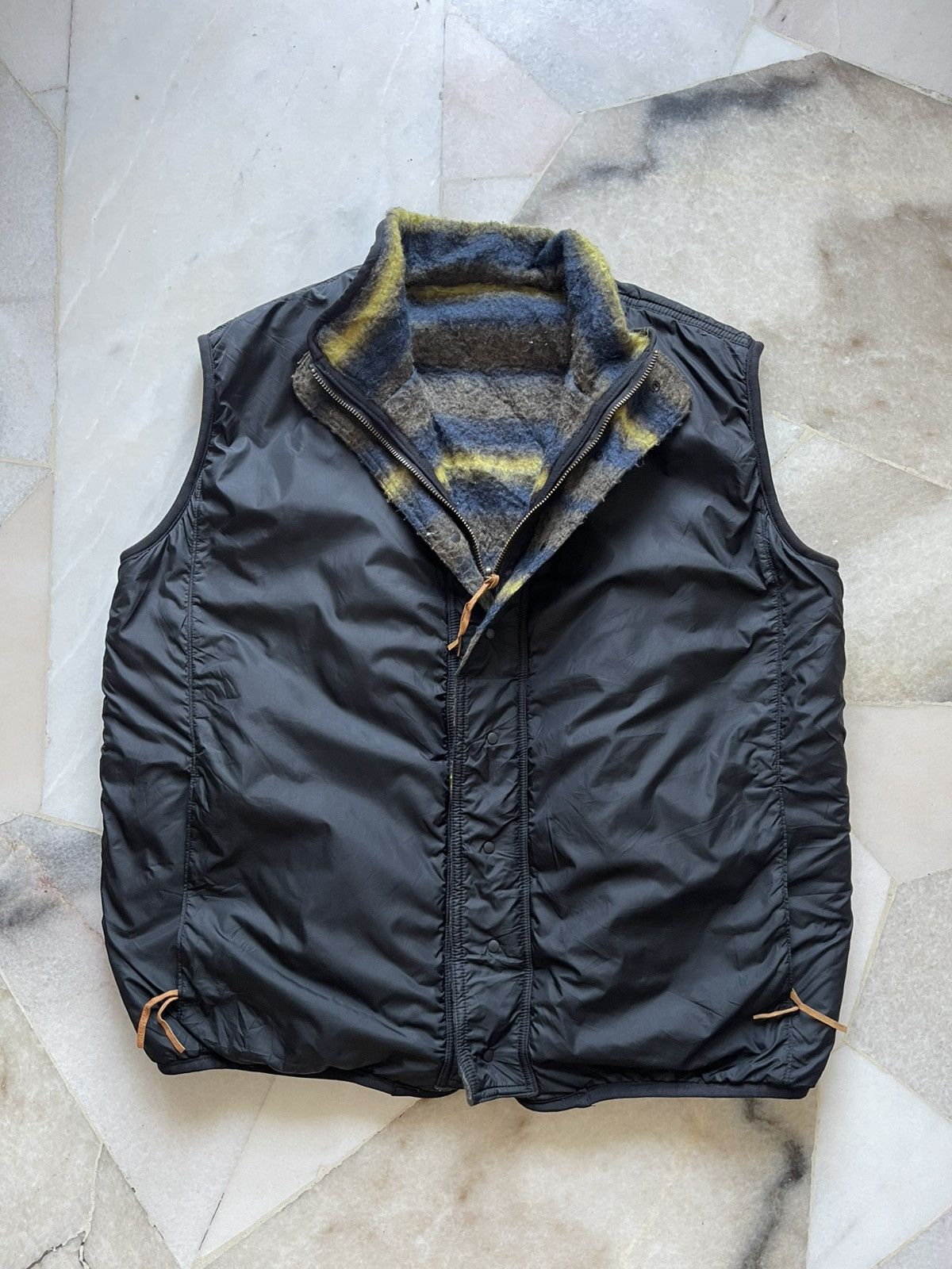 Kapital Kountry Kapital Reversible Wool/Nylon Stripe Vest Size US XL / EU 56 / 4 - 2 Thumbnail