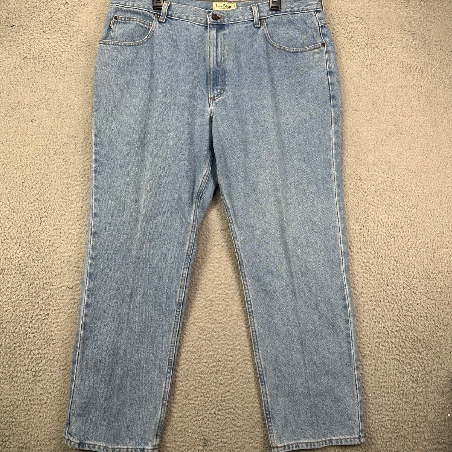 Vintage VINTAGE L.L. Bean Mens Jeans Straight Leg 40X29 Blue Classic Fit 5 Pocket Denim Pants Size US 40 / EU 56 - 2 Thumbnail