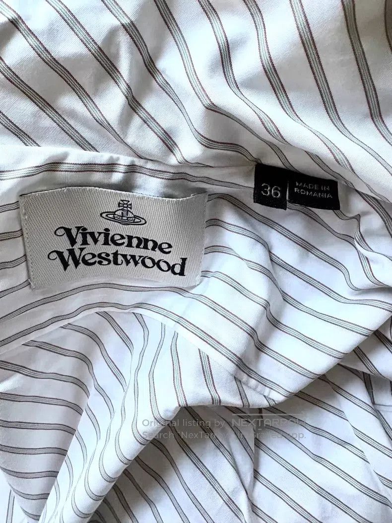 Vivienne Westwood Vivienne Westwood White Striped Drunkard Shirt Size XS / US 0-2 / IT 36-38 - 7 Thumbnail