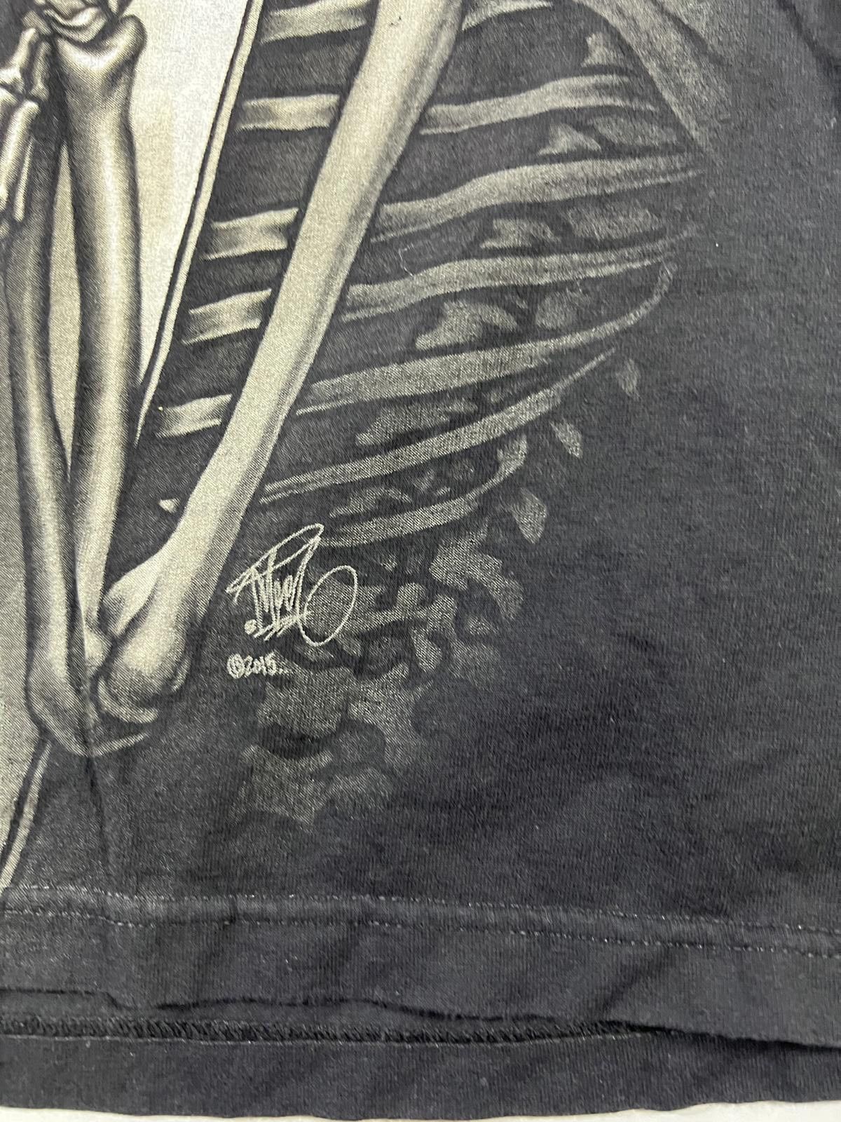 Unknown London Graphic Black T-Shirt with Queen and King Skeleton Design Size US L / EU 52-54 / 3 - 3 Thumbnail