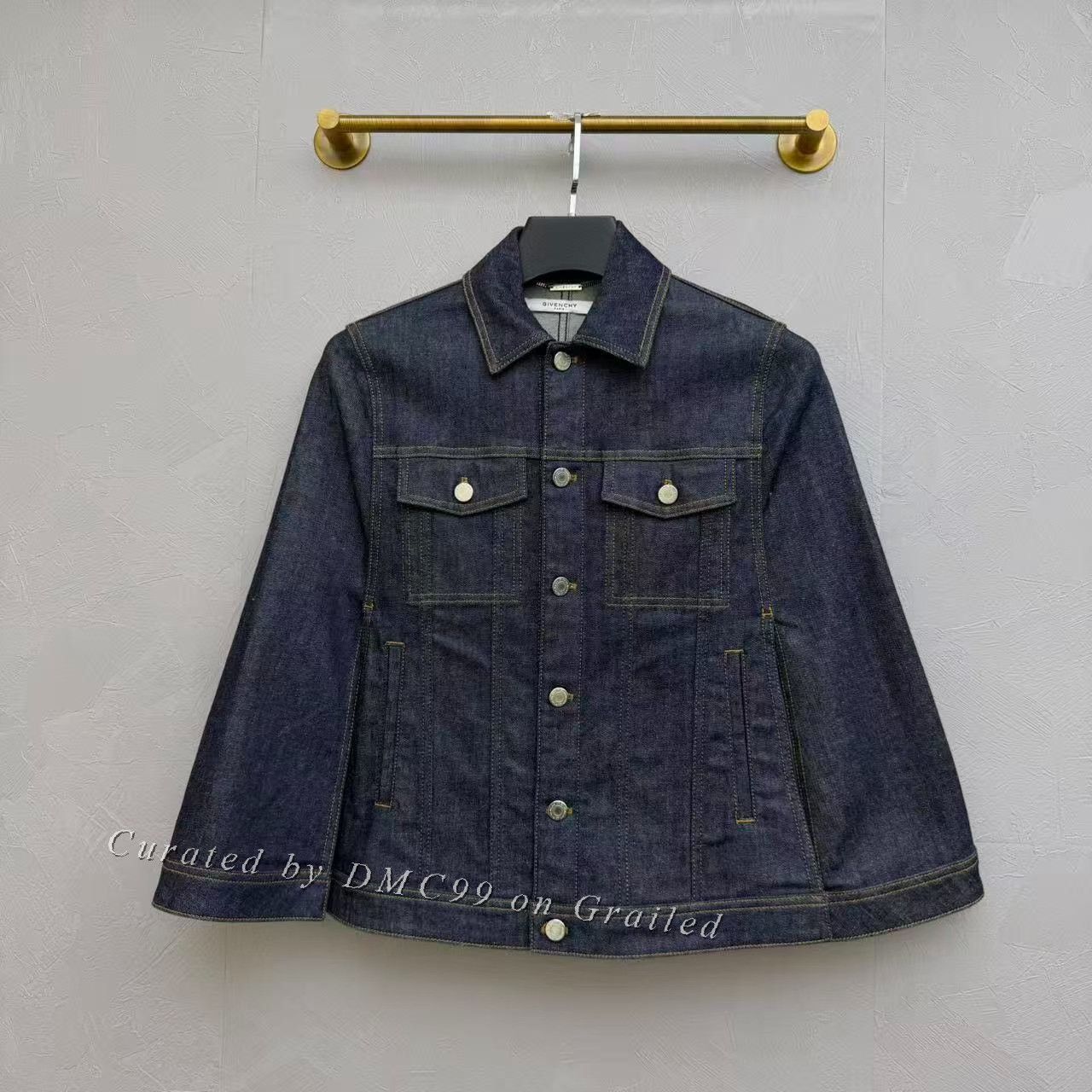 Givenchy Givenchy Topstitch Multi-Pocket Denim Cape Jacket Size XS / US 0-2 / IT 36-38 - 1 Thumbnail