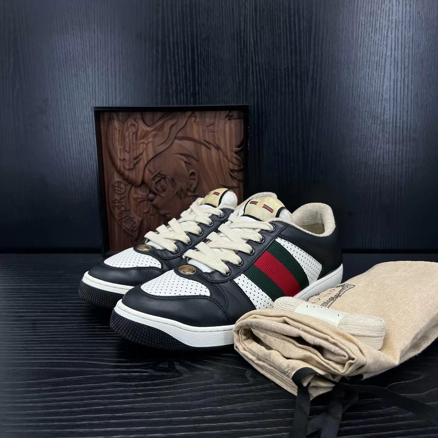 Gucci Gucci Rhyton Sneaker US 6 EUR 40 Black White Red Size US 7 / EU 40 - 1 Thumbnail