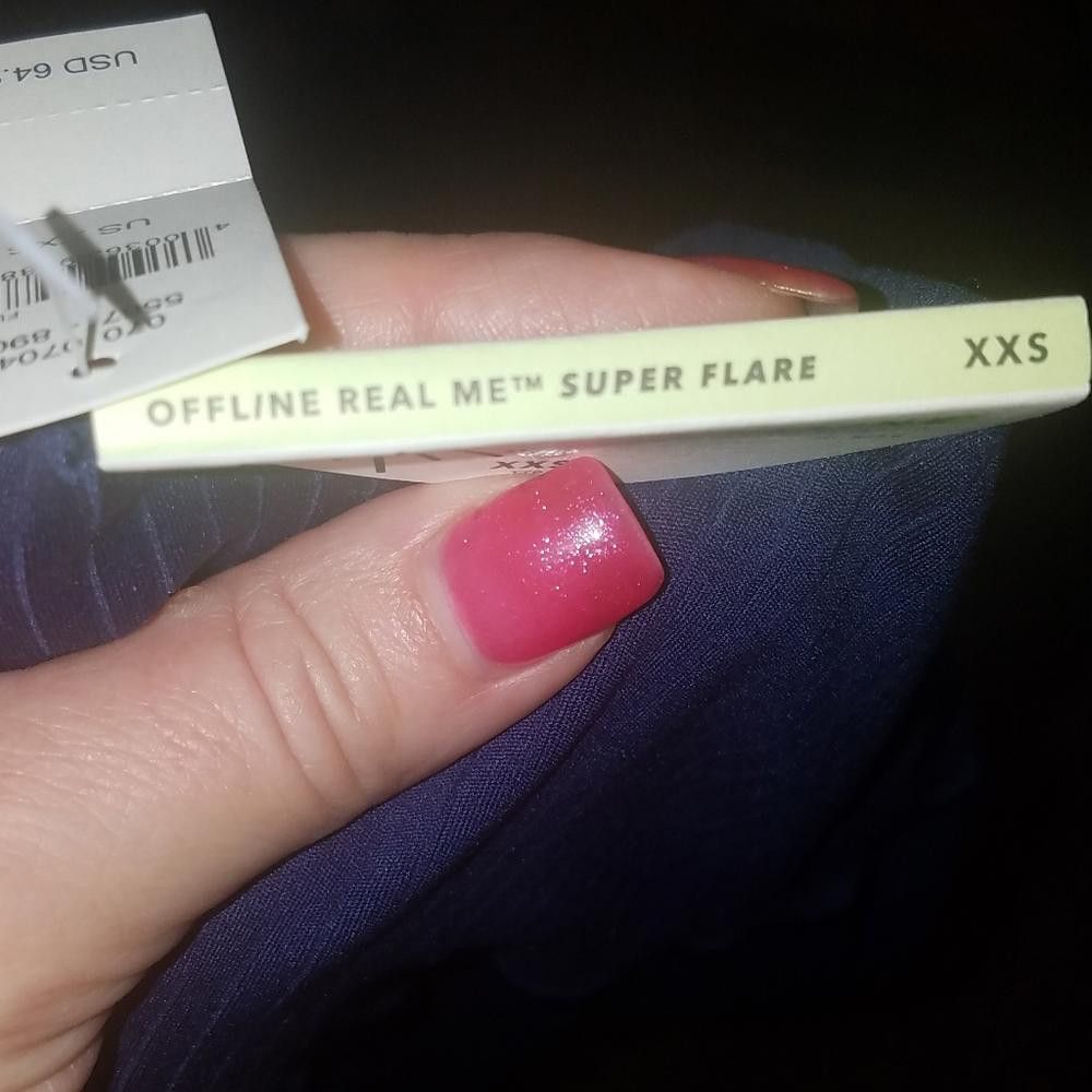 Designer NWT Aerie Offline Real Me Super Flare XXS Blue Leggings Size 25" / US 0 / IT 36 - 3 Thumbnail