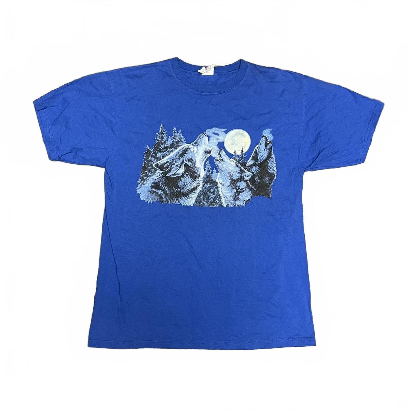 Other Wolves/Wolf Howling Wilderness & Moon Blue & Multi- Tee L Size US L / EU 52-54 / 3 - 1 Thumbnail