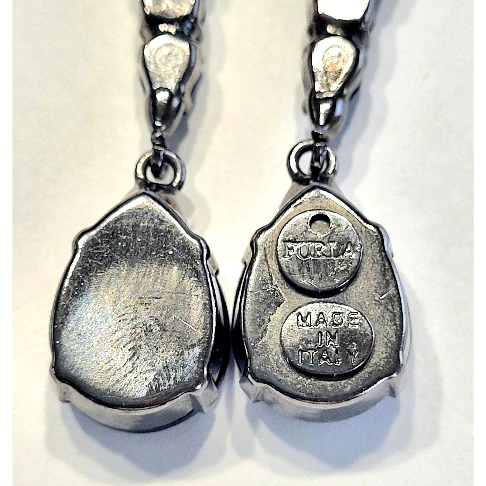 Furla Furla Signed Earrings Designer Italy Black Pierced Dangle Size ONE SIZE - 2 Thumbnail