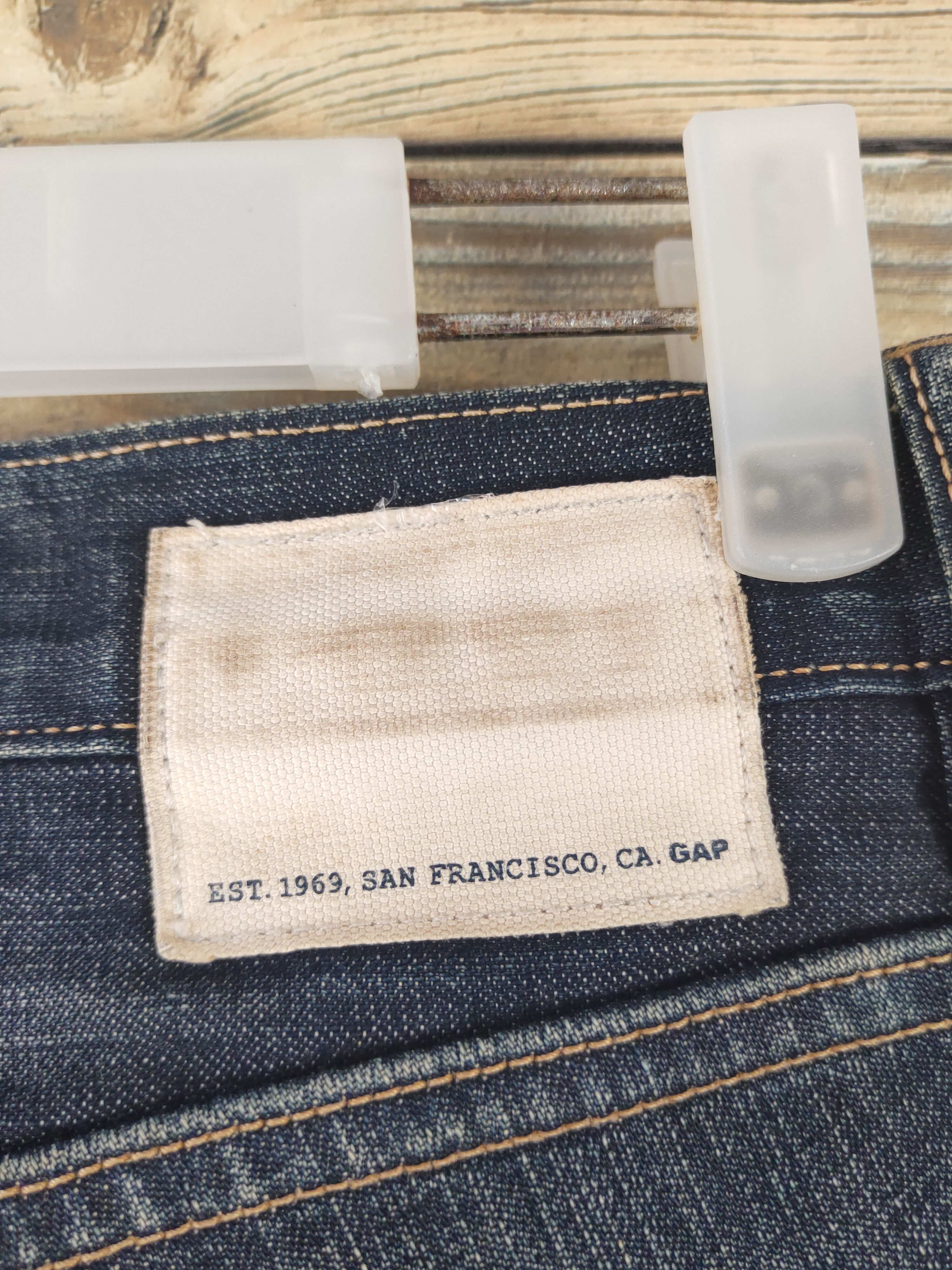 Gap DL Gap Dark Blue Distressed Ripped Jeans #1861 Size US 29 - 13 Thumbnail
