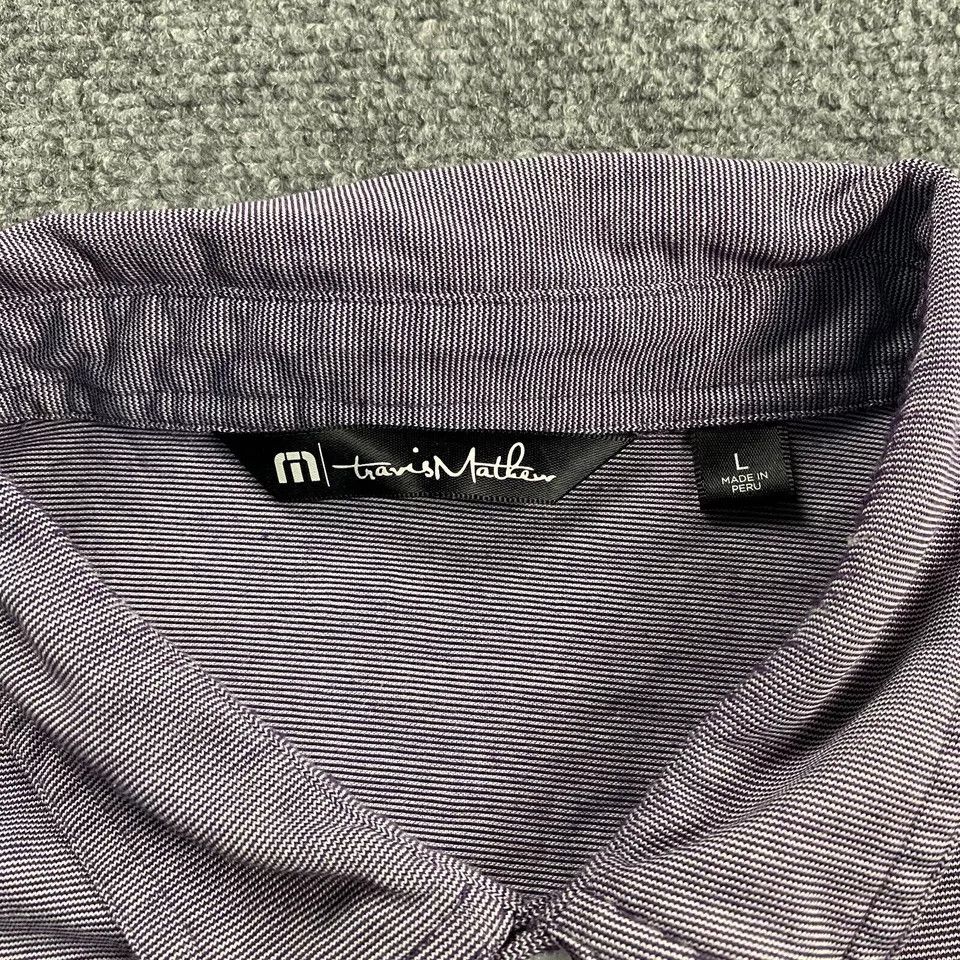 TravisMathew Travis Mathew Polo Shirt Men's Large Striped Pima Distressed Size US L / EU 52-54 / 3 - 2 Thumbnail
