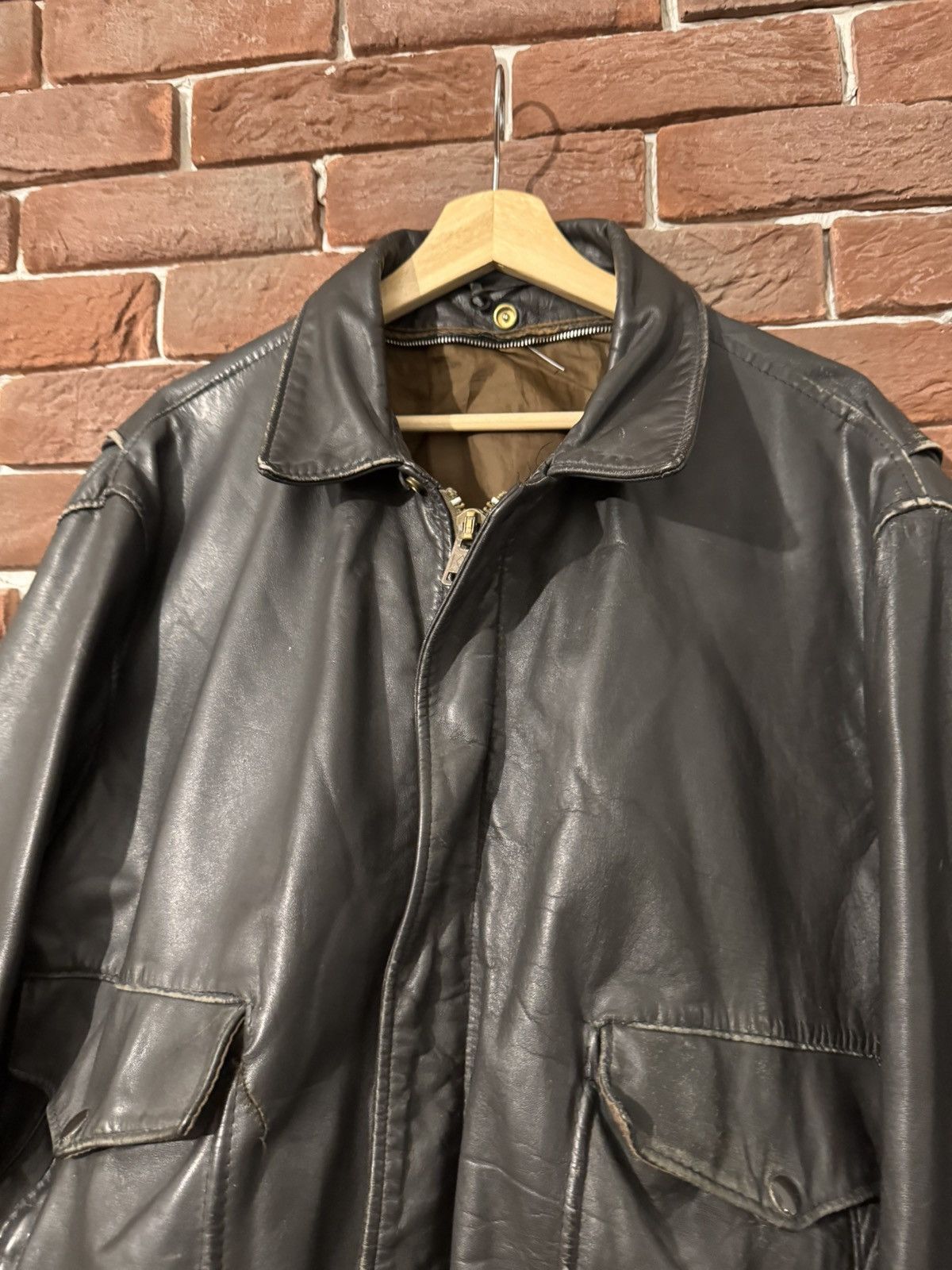 Leather Vintage High Quality Casual Leather Jacket Rare Rock Roll Size US XL / EU 56 / 4 - 12 Thumbnail