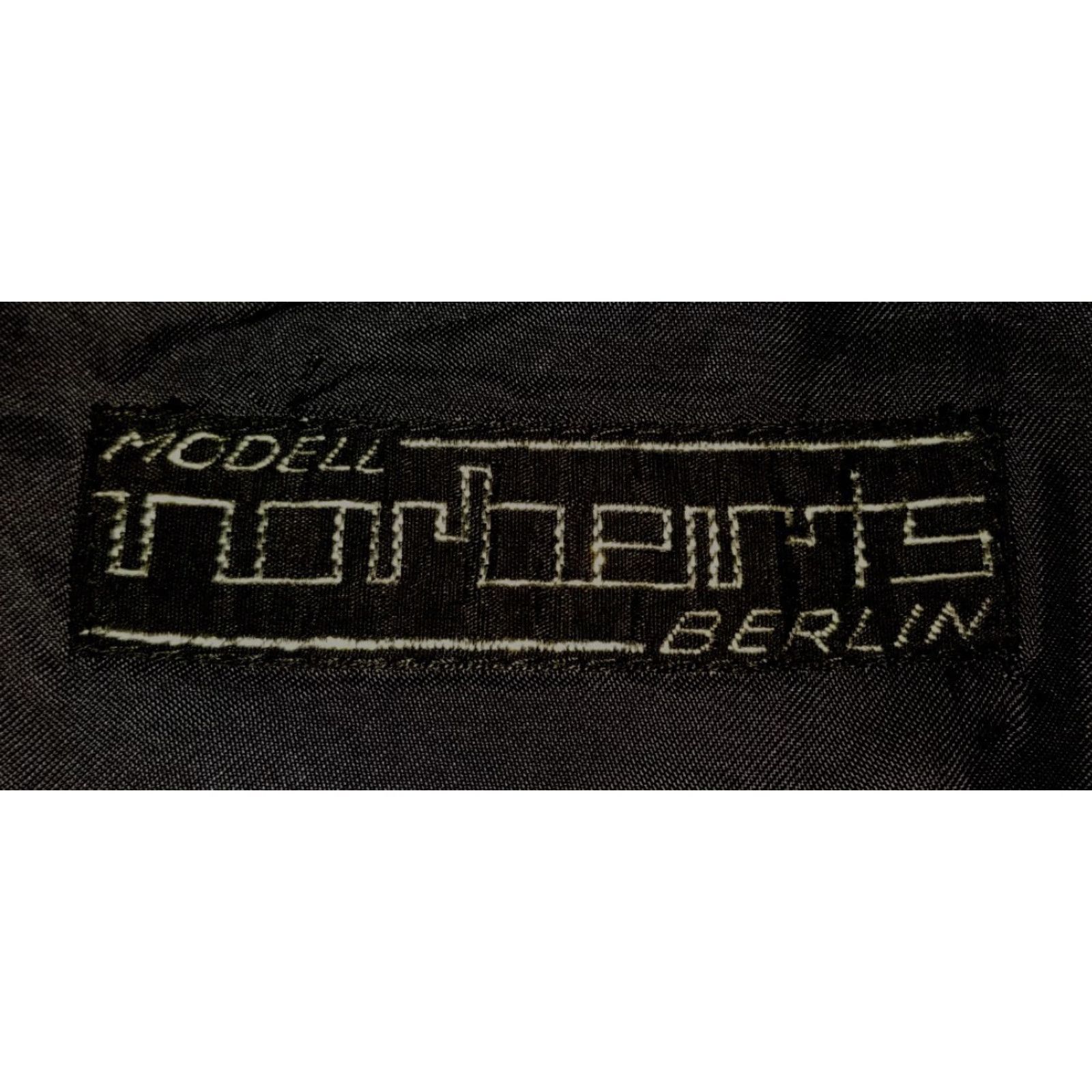 Vintage VINTAGE Moddell Norbert Berlin Blazer Double Breasted Wool Doeskin 42R Black Peak Lapel Mens Jacket Estate Size 42R - 5 Thumbnail