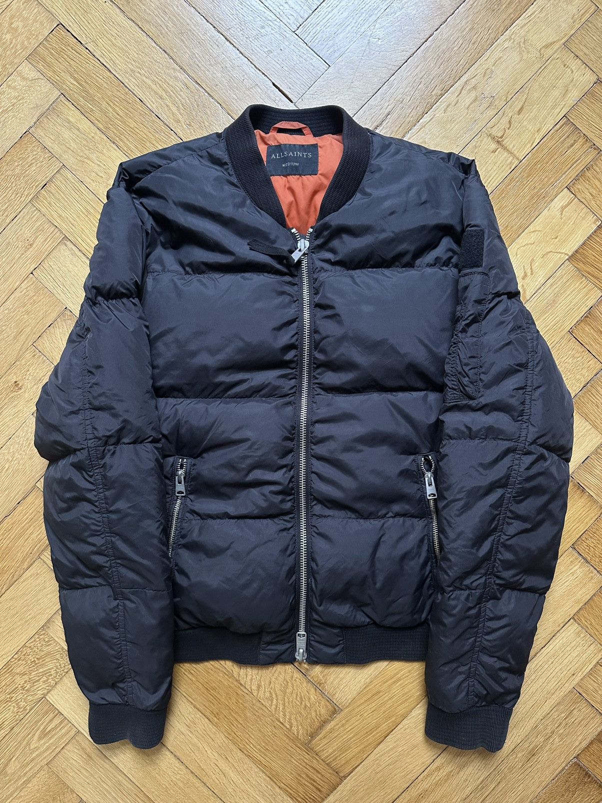 Allsaints Allsaints Puffer Down Mens Cropped Bomber Jacket Size US M / EU 48-50 / 2 - 3 Thumbnail