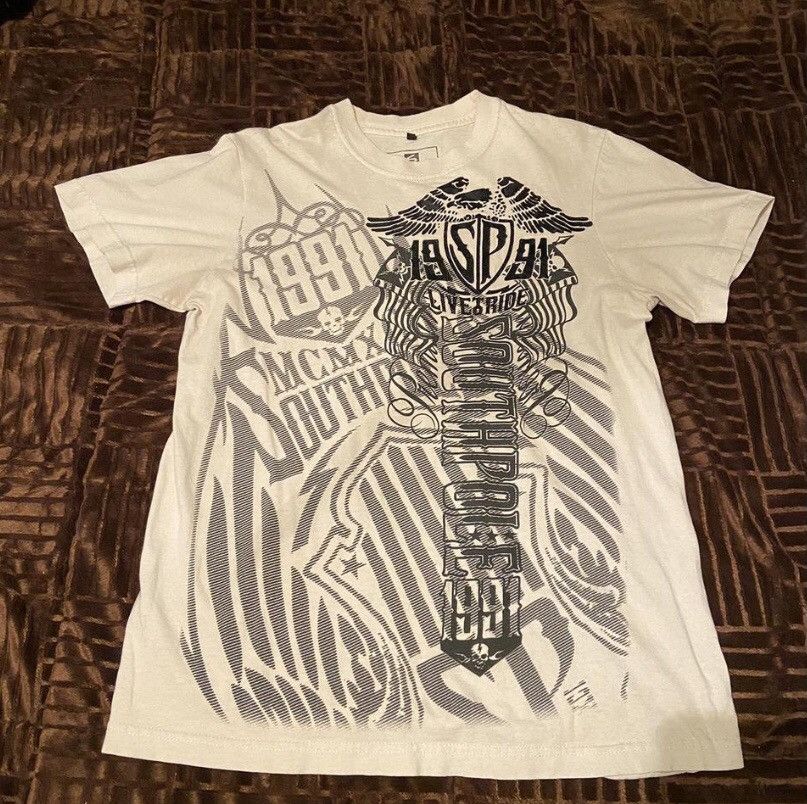 Southpole Southpole White-Black Shirt Size US M / EU 48-50 / 2 - 1 Thumbnail