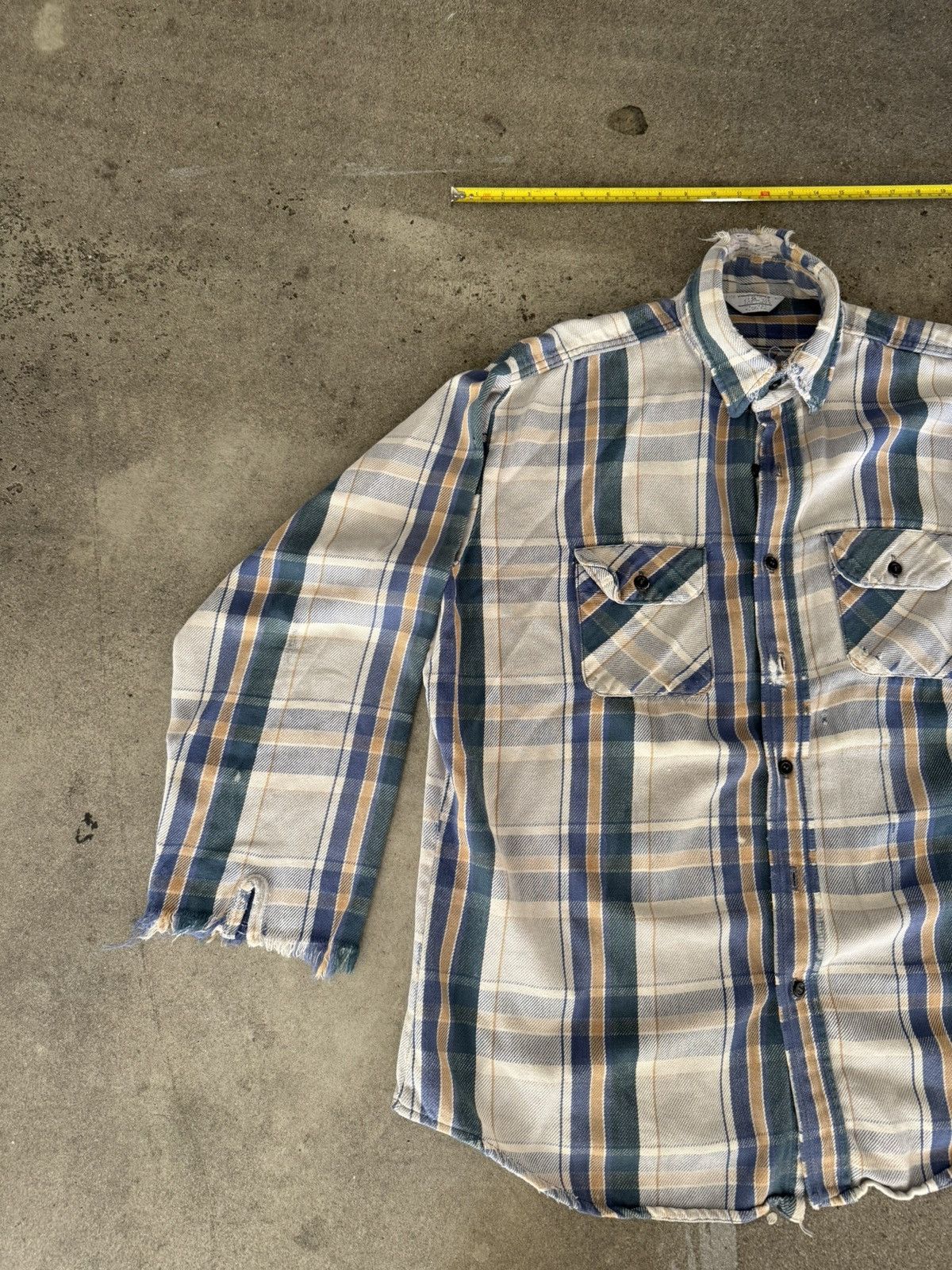 Vintage 1950s-60s Distressed Button Up Size US XL / EU 56 / 4 - 2 Thumbnail