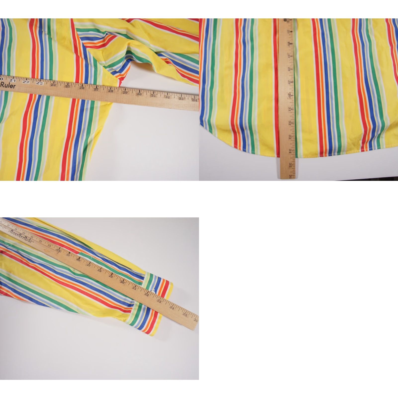 Ralph Lauren VINTAGE Ralph Lauren Men's Button-Down Shirt XL Yellow Striped Classic Fit Preppy All Seasons Size US XL / EU 56 / 4 - 8 Thumbnail