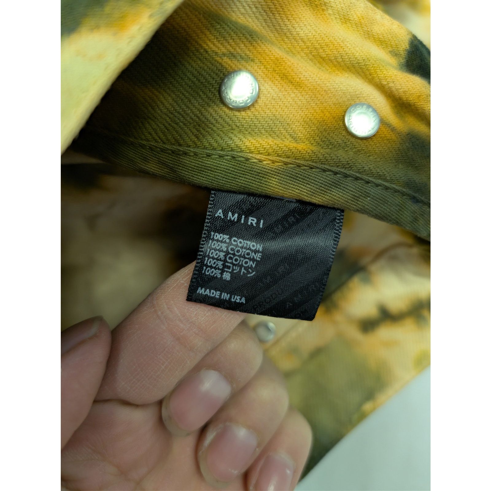 Amiri o1rshd1 Tie Dye Carpenter Pants in Khaki Size US 31 - 20 Thumbnail