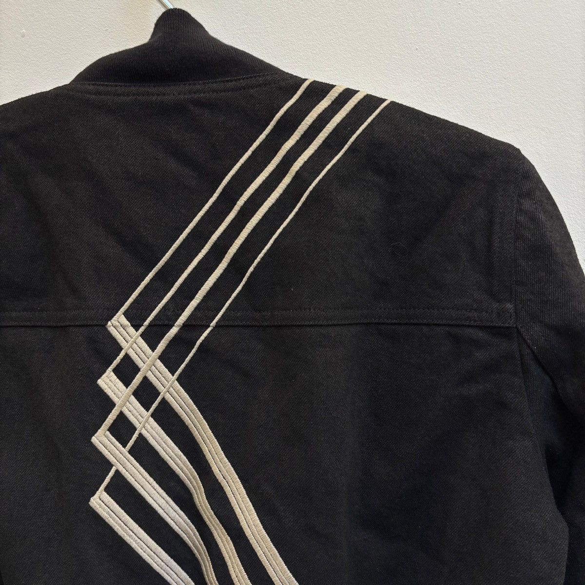 Rick Owens FW17 Rick Owens DRKSHDW Waxed Denim Cropped Bomber Jacket Size L / US 10 / IT 46 - 10 Thumbnail
