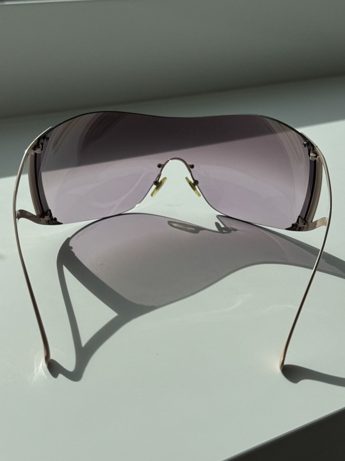 Versace Authentic Y2K Versace Sunglasses Mirror Shield Lenses Size ONE SIZE - 6 Thumbnail