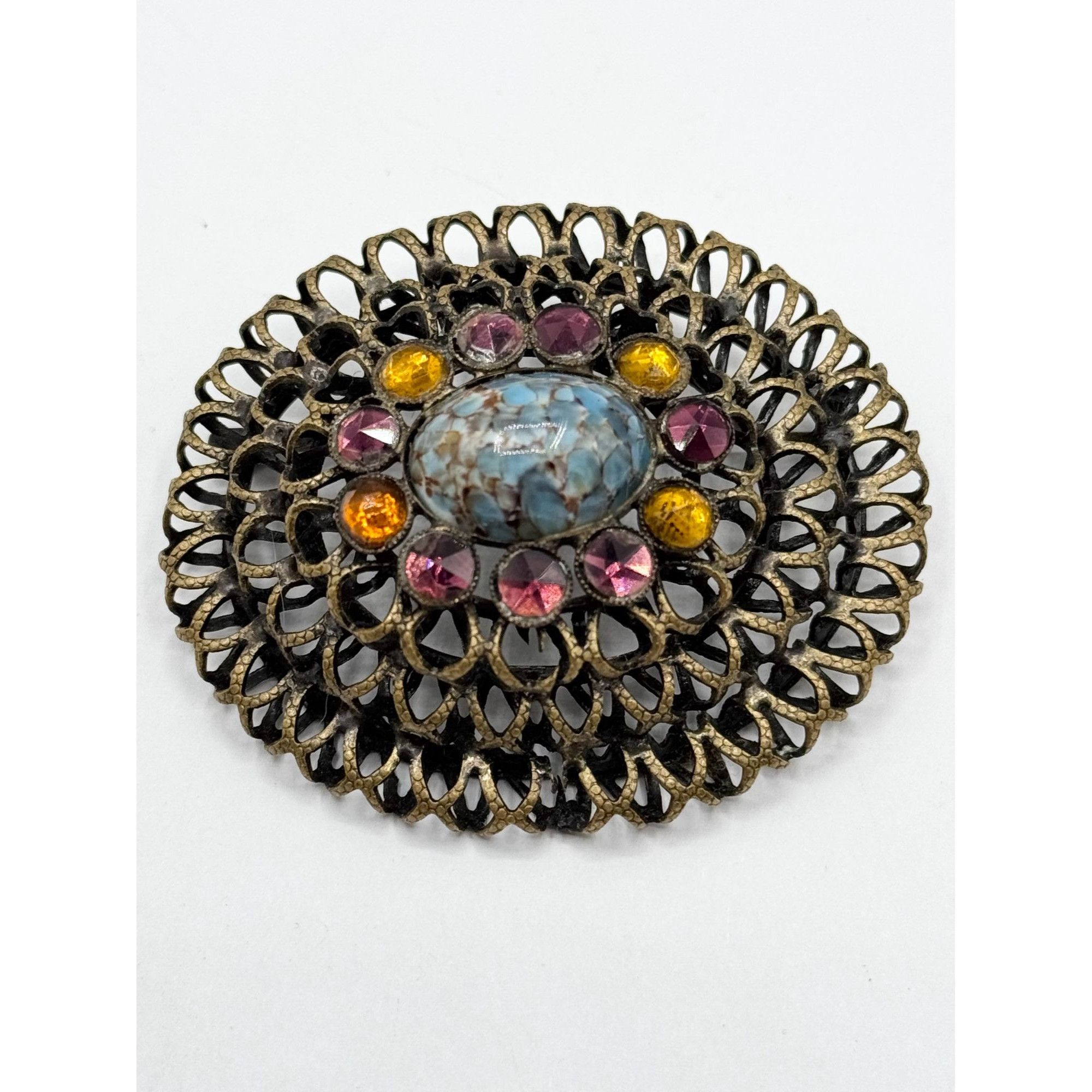 Vintage Vintage Estate Kandell & Marcus Layered Deco Brooch Pin Size ONE SIZE - 3 Thumbnail