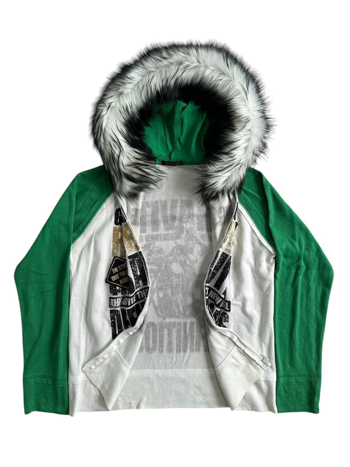 Hysteric Glamour CORNFLAKE GRAVITY POEM Zip Fur Hoodie IFSIXWASNINE LGB STYLE Size US M / EU 48-50 / 2 - 7 Thumbnail