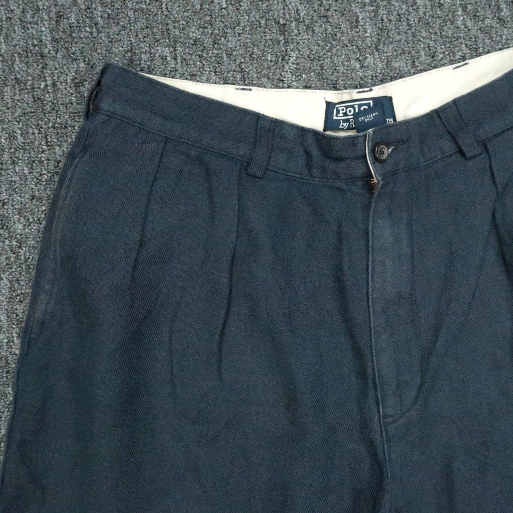 Polo Ralph Lauren Polo Ralph Lauren Shorts Mens 32 Blue Linen Cotton Double Pleat Chino - Pre-Owned Excellent Condition Size US XS / EU 42 / 0 - 2 Thumbnail