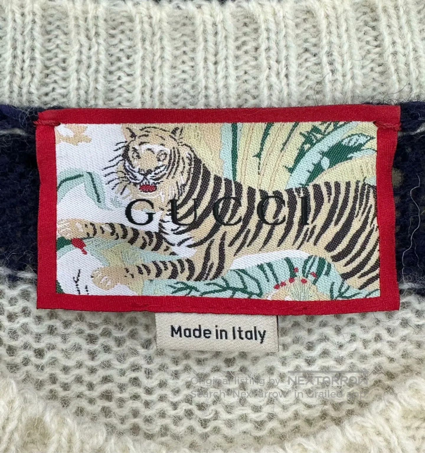 Gucci Guicci Multicolor Openwork Double G Logo Embroidered Tiger Size US S / EU 44-46 / 1 - 3 Thumbnail