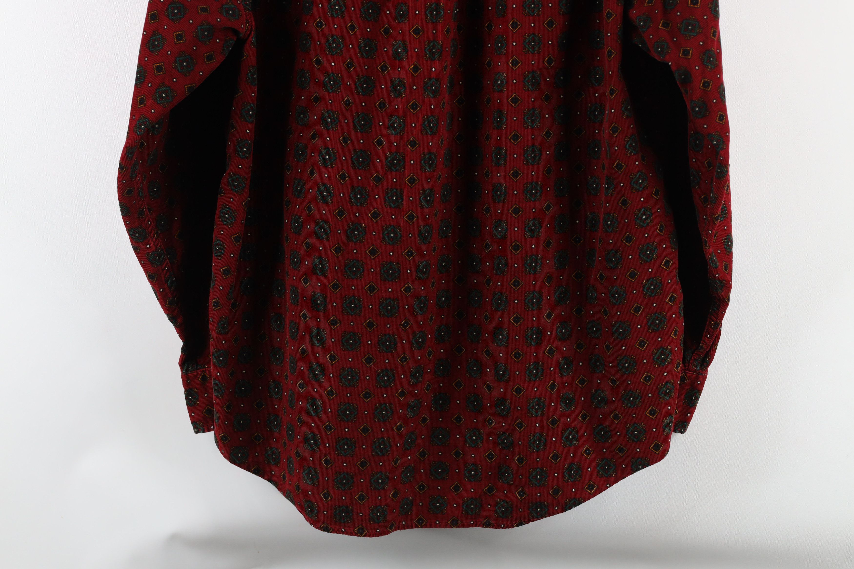 Vintage Vintage 90s Streetwear Corduroy Collared Button Shirt Size US M / EU 48-50 / 2 - 13 Thumbnail
