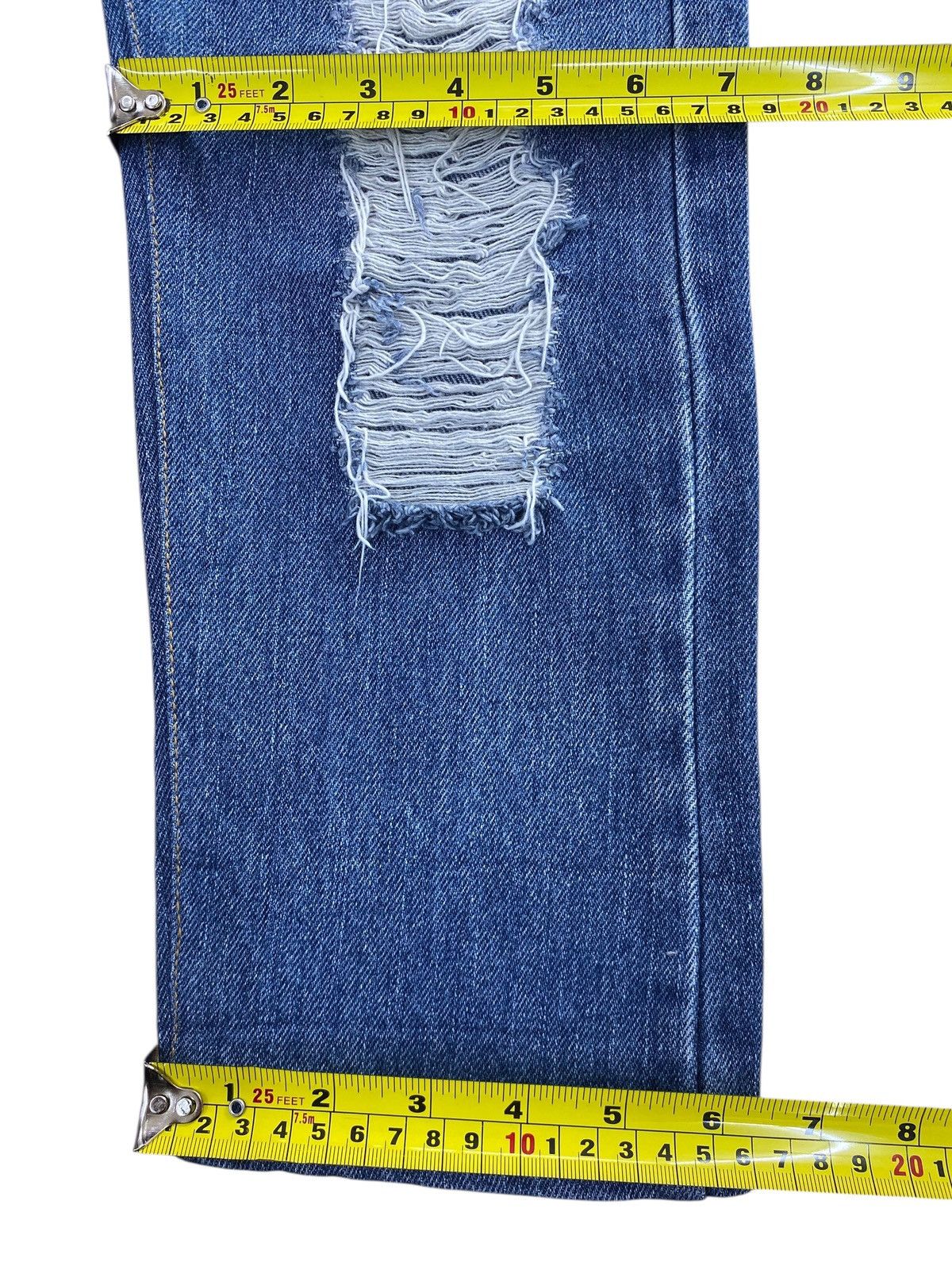 Levi's Levi’s Blue Wash Distressed Skinny Style Jean Size US 30 / EU 46 - 9 Thumbnail