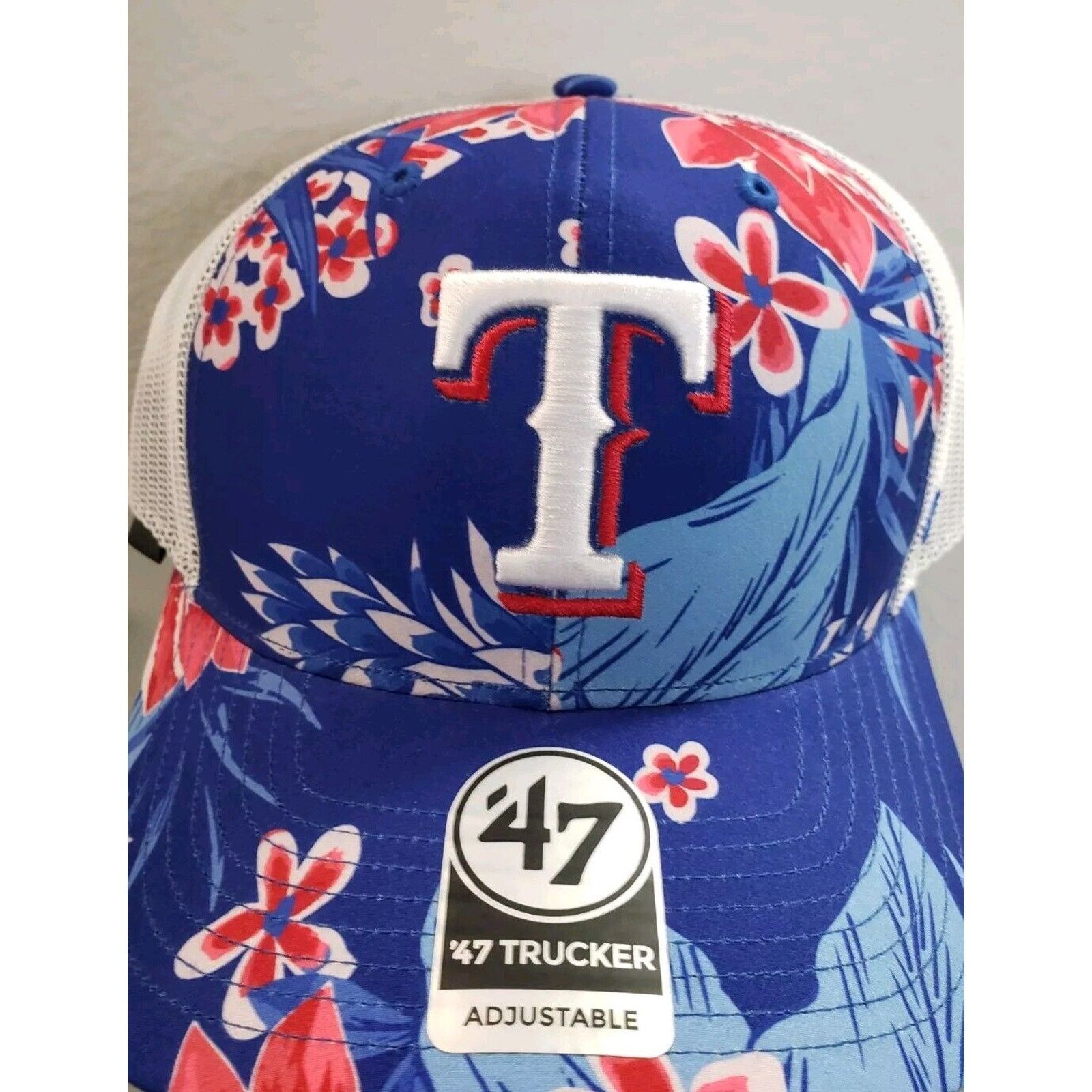 47 Texas Rangers Hat Floral '47 Trucker Mesh Snapback '47 Brand Size ONE SIZE - 1 Thumbnail
