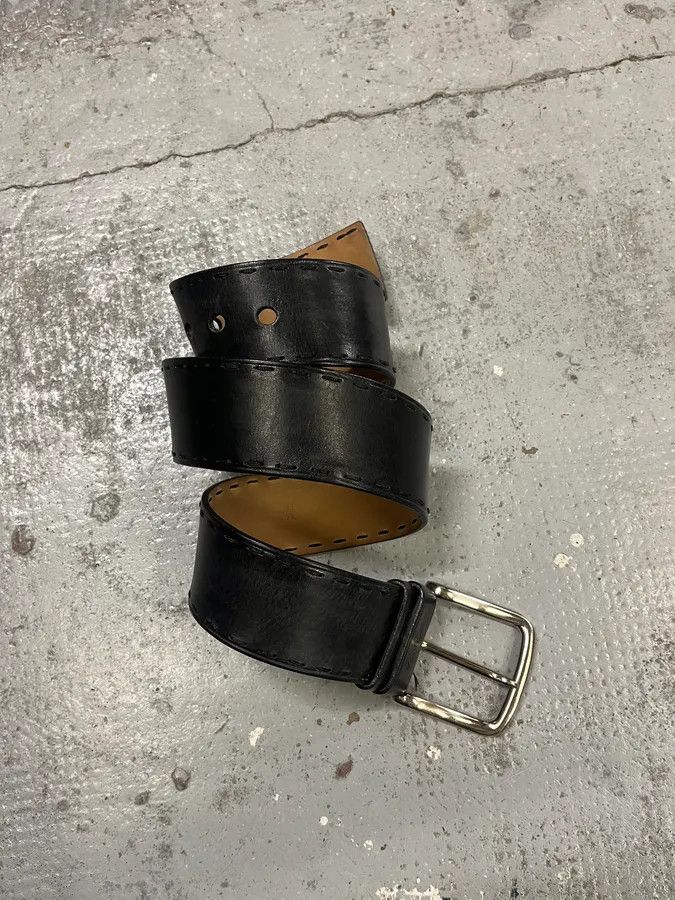 Prada 2000s Prada Premium Black Leather Belt Size ONE SIZE - 2 Thumbnail