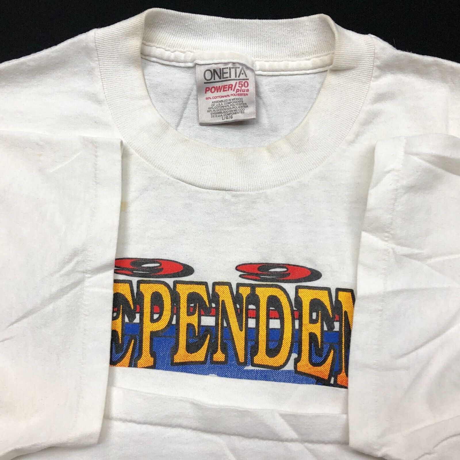 Vintage 1998 Independence Day Run Marathon White T Shirt Size Large Size US L / EU 52-54 / 3 - 4 Thumbnail