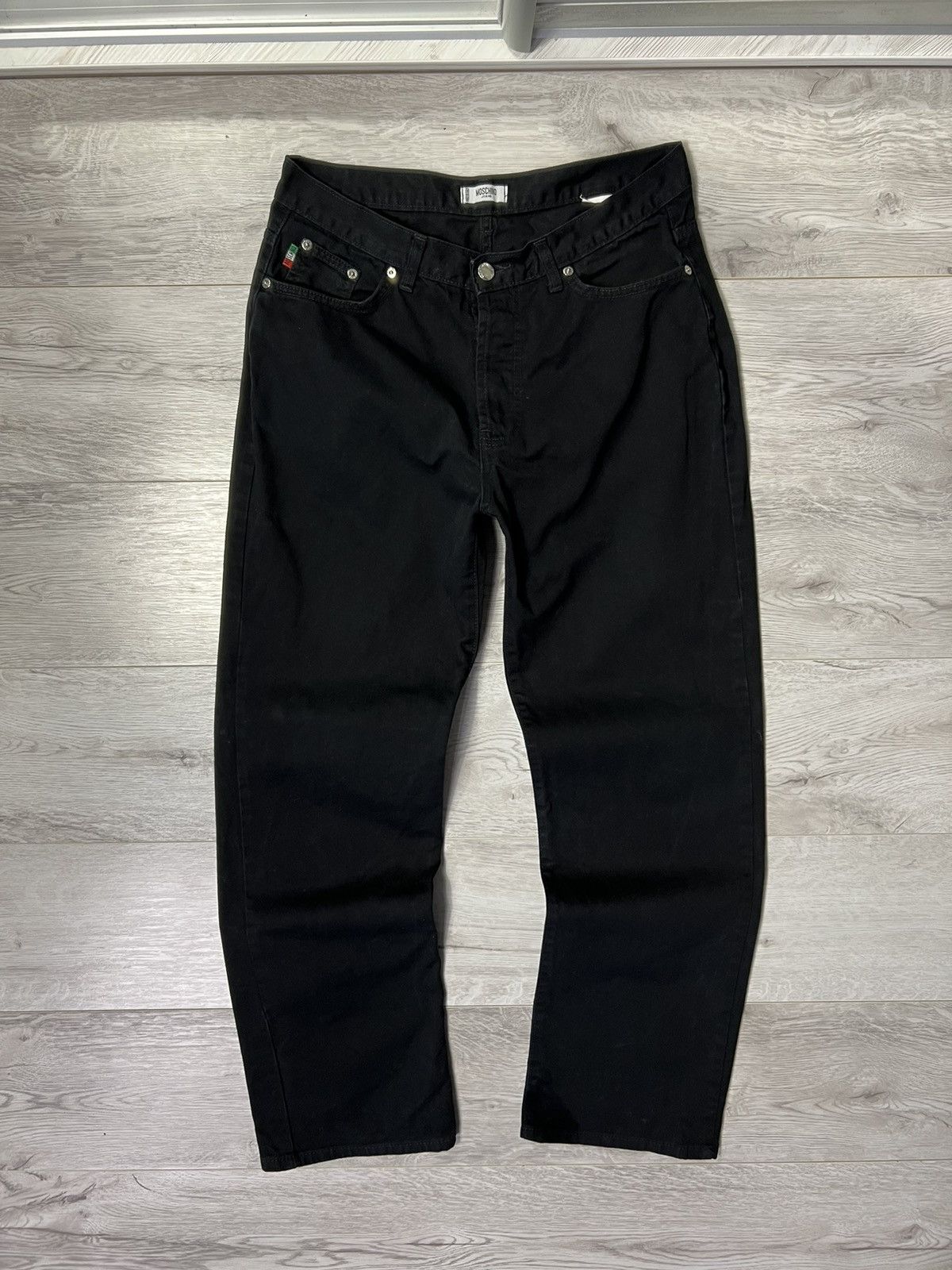 Moschino × Vintage Vintage Moschino Jeans Black Denim Pants Size US 31 - 4 Thumbnail