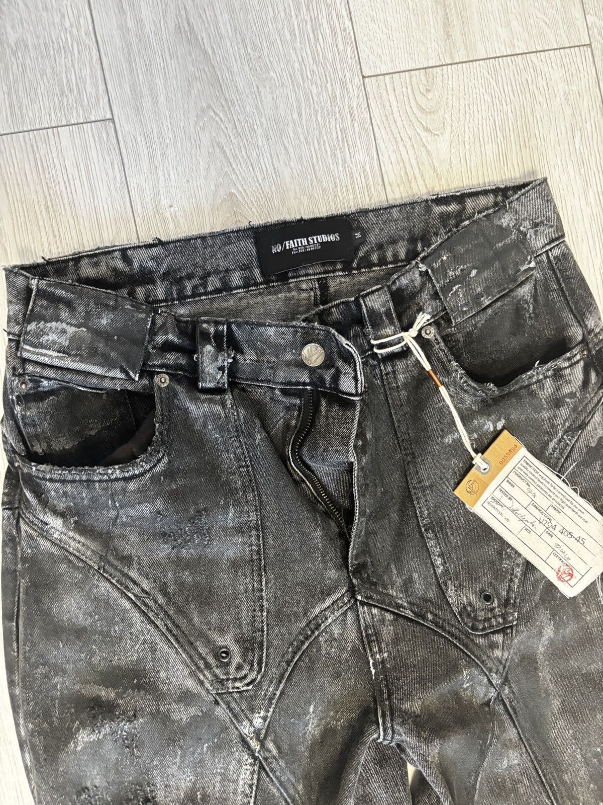 【No/faith Studios】ARTISANAL DUNE DENIM BLACK ARTISANAL DUNE DENIM – NO/FAITH STUDIOS