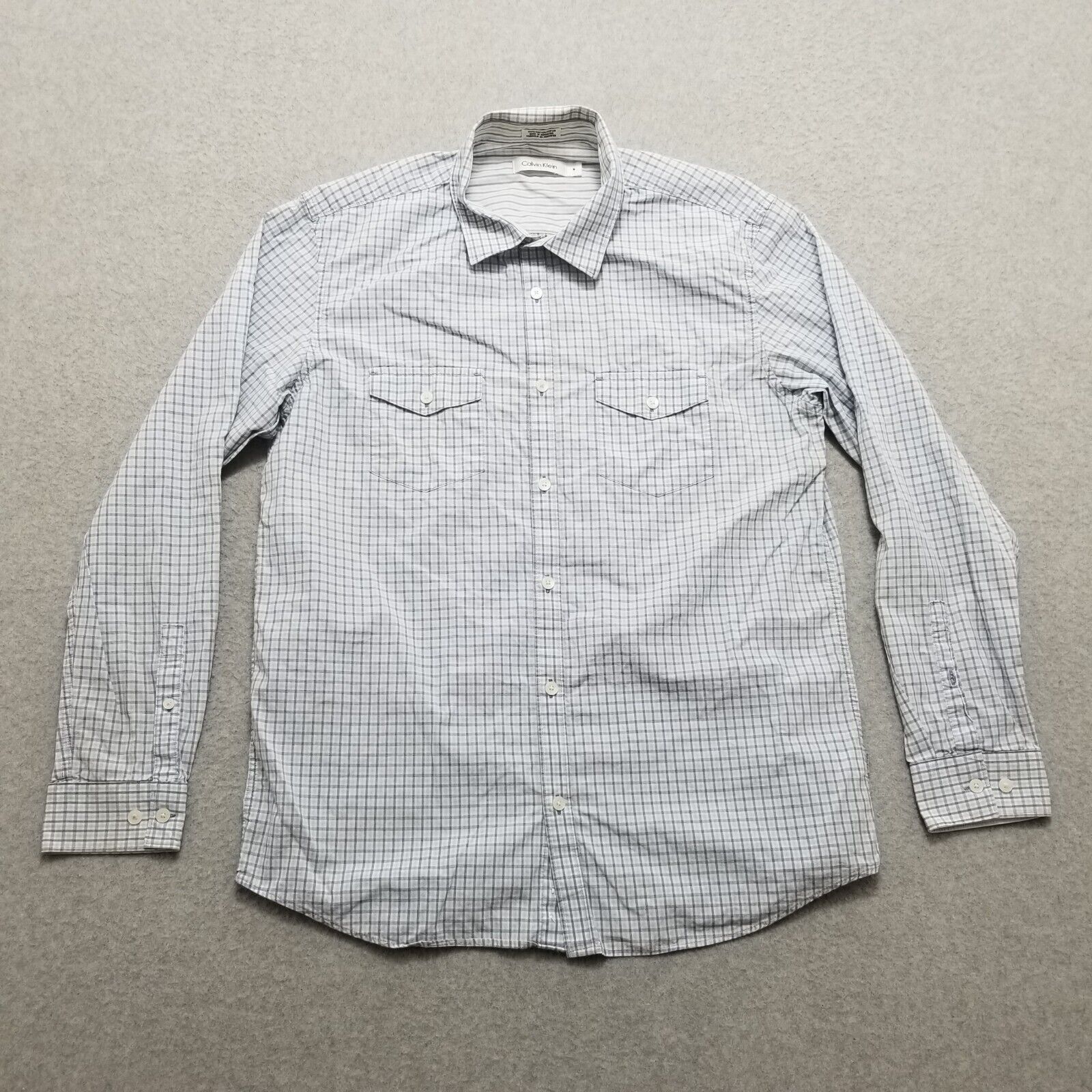 Calvin Klein Calvin Klein Shirt Mens Medium Plaid Button Up Long Sleeve Size US M / EU 48-50 / 2 - 1 Thumbnail
