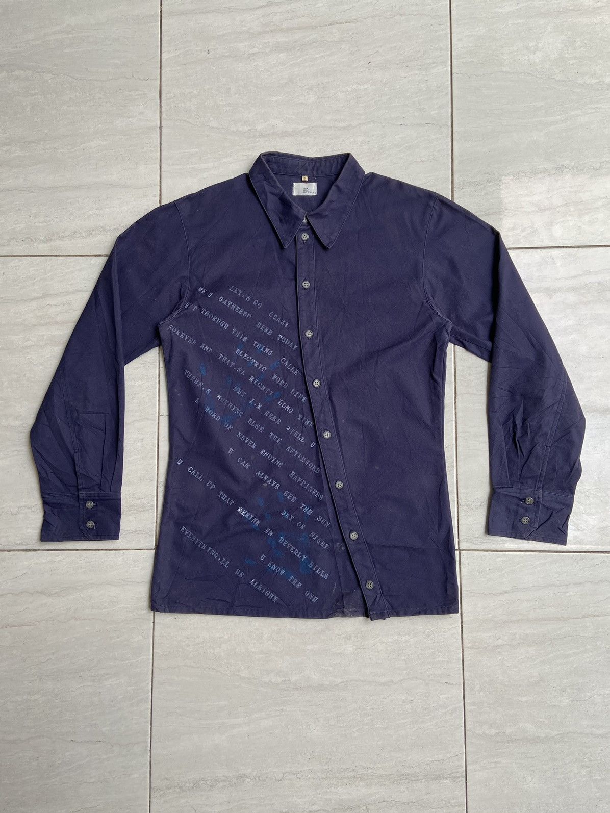 Blue Blue Japan BLUE RED BUTTERFLY Asymetrical Navy Shirt Size US S / EU 44-46 / 1 - 6 Thumbnail