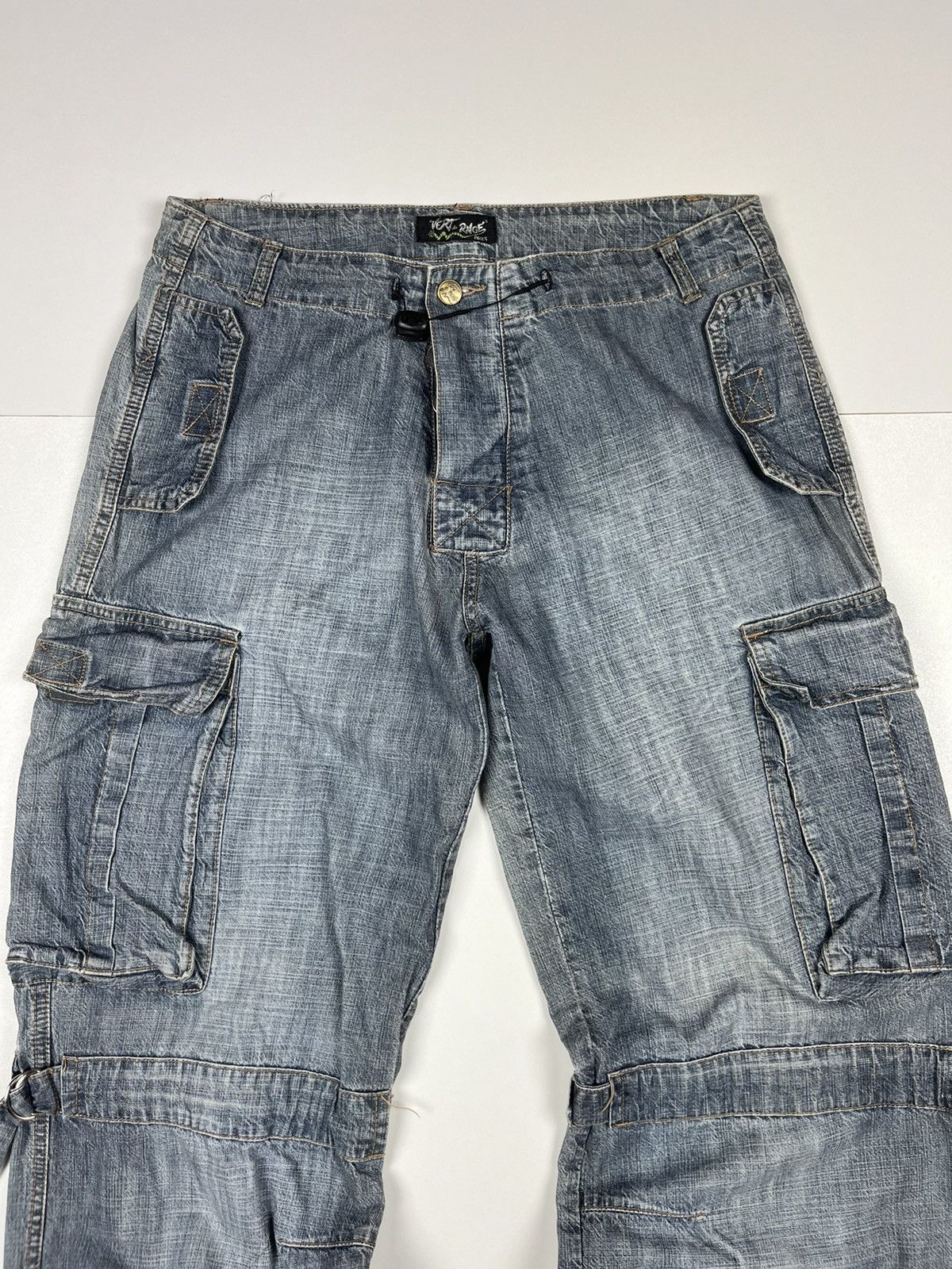 Japanese Brand Japanese Brand Vert De Rage Bondage Multipocket Cargo Denim Size US 30 / EU 46 - 5 Thumbnail