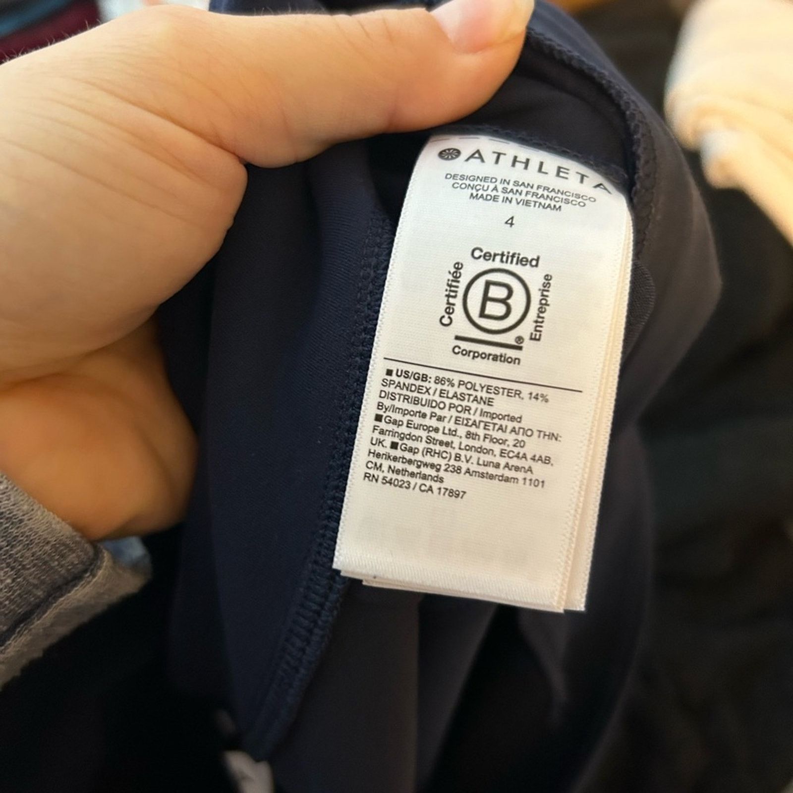 Athleta Athleta Navy Blue Endless High Rise Pants Size 27" / US 4 / IT 40 - 4 Thumbnail