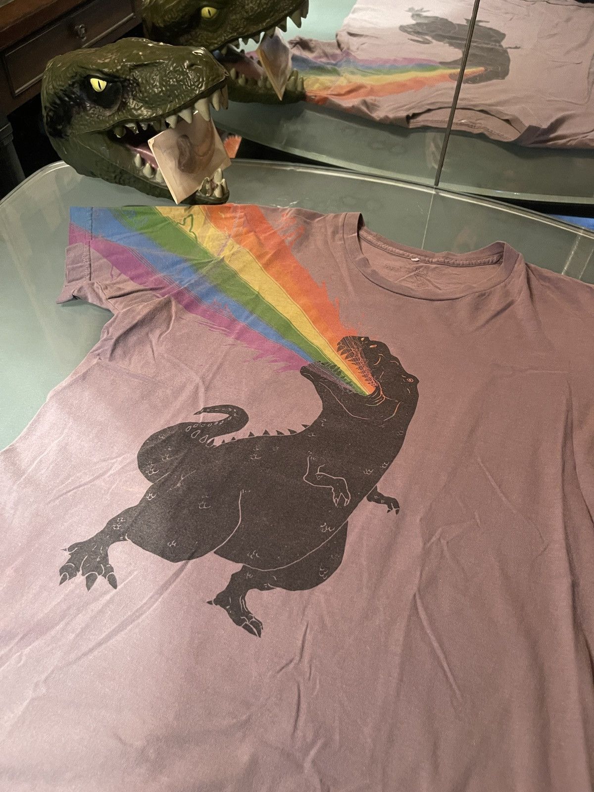 Threadless DINO PRIDE! Technicolour Rex T-Shirt/Threadless Size US M / EU 48-50 / 2 - 1 Thumbnail