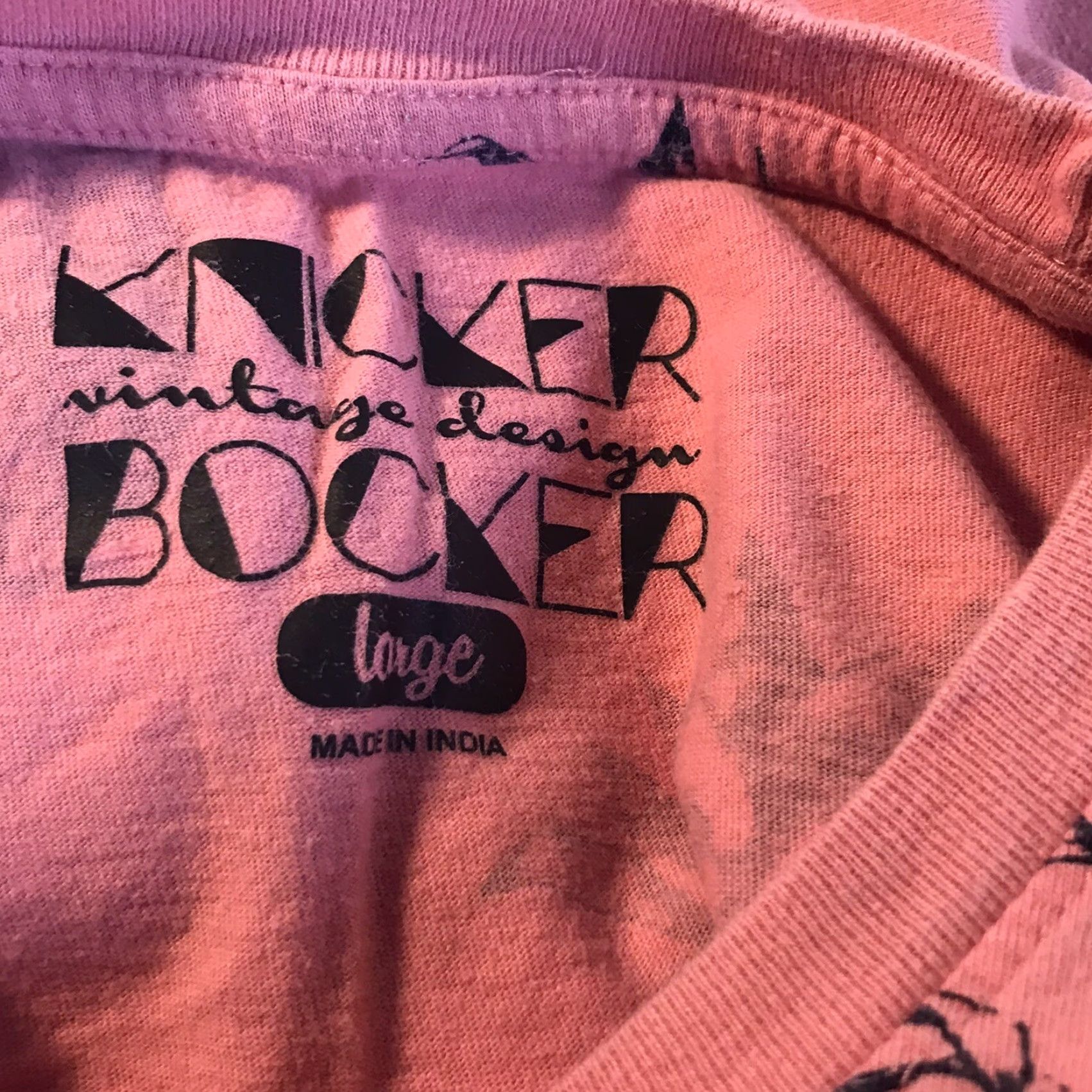 Vintage Knicker Bocker Pink T-Shirt Womens Size L Pineapple Casual Short Sleeve Size L / US 10 / IT 46 - 3 Thumbnail