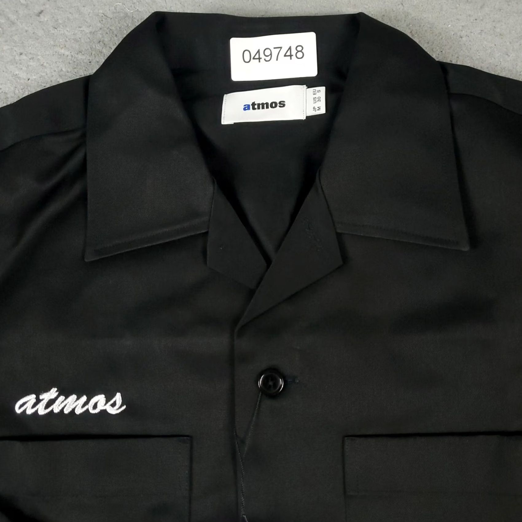 Vintage Atmos Shirt Mens Small Black Button-Up Collared Cotton Atmos Shirt Men Black Button Up Shirt Casual Formal Wearable Size S Size US S / EU 44-46 / 1 - 2 Thumbnail