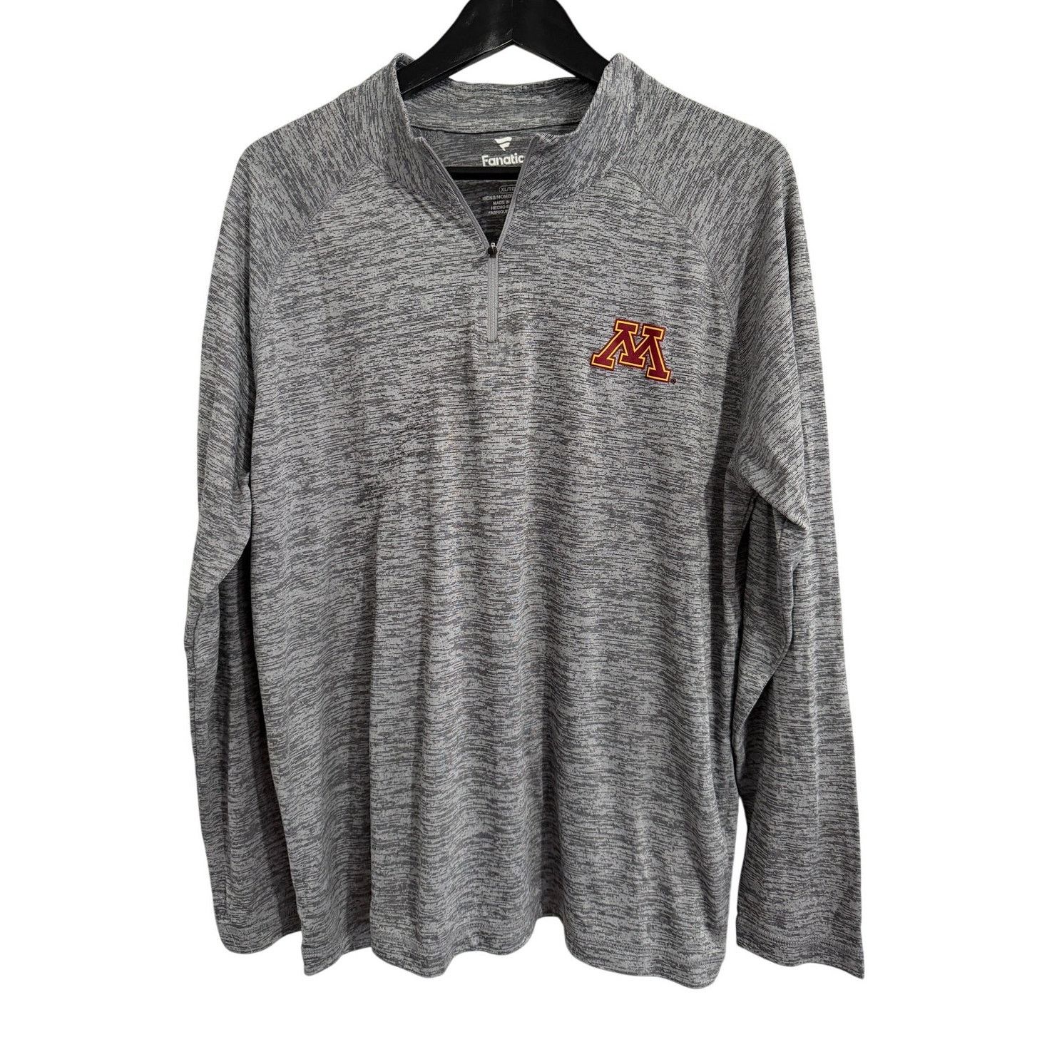NCAA Minnesota Gophers Gray 1/4-Zip Pullover Men's Size XL Size US XL / EU 56 / 4 - 1 Thumbnail