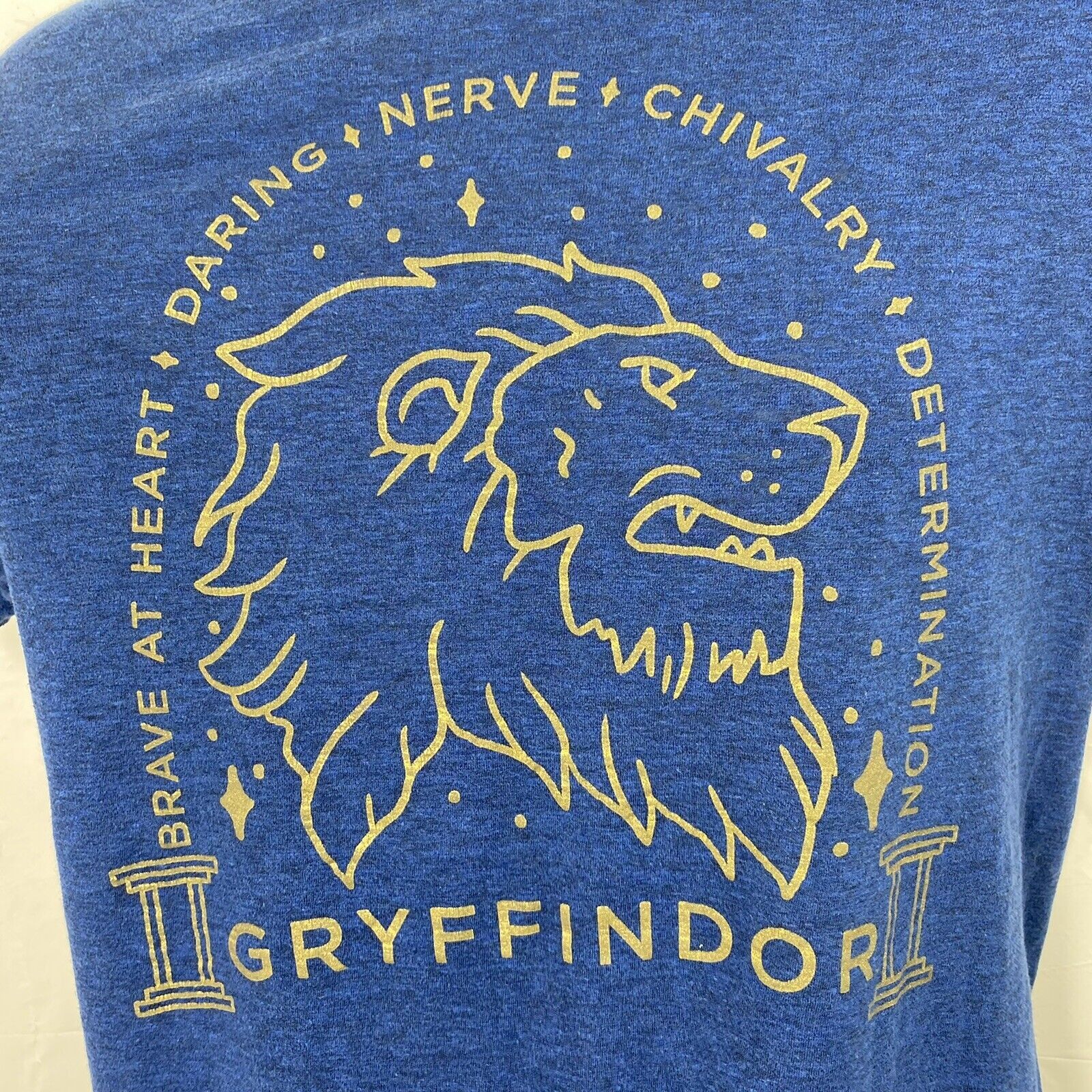 Warner Bros Harry Potter Witchcraft Wizardry Blue Graphic Tee Gryffindor Size US M / EU 48-50 / 2 - 3 Thumbnail