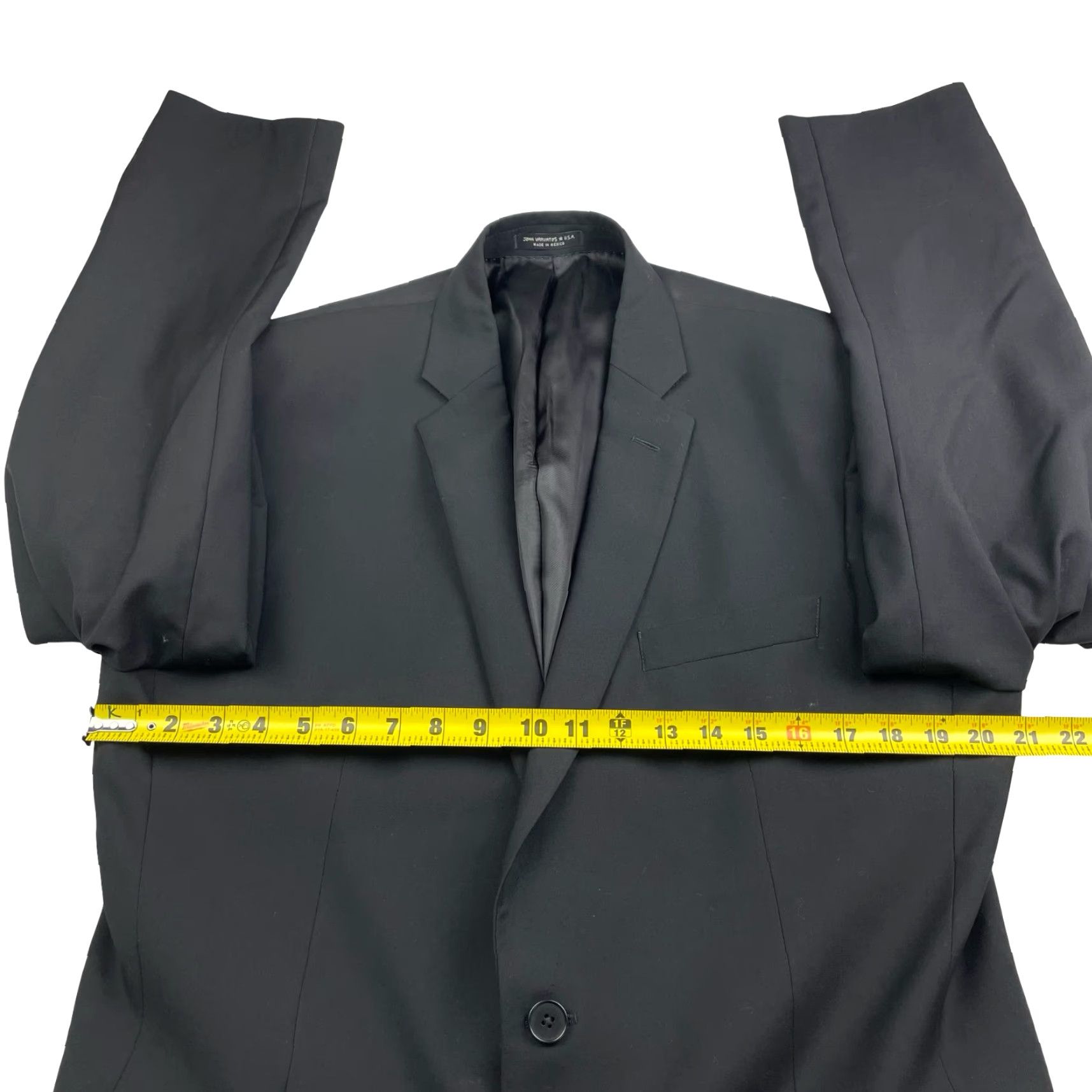 John Varvatos VINTAGE John Varvatos Blazer Jacket Black 2-Button 42L Wool Mens Blazer Notch Lapel Long 42 US Size 42R - 7 Thumbnail
