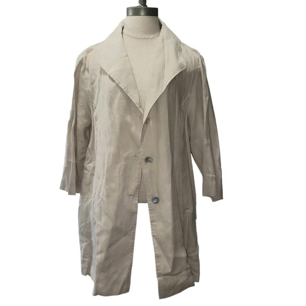 Designer CT399 Saint Tropez West Tan 100% Linen Ladies Jacket XL Size XL / US 12-14 / IT 48-50 - 1 Thumbnail