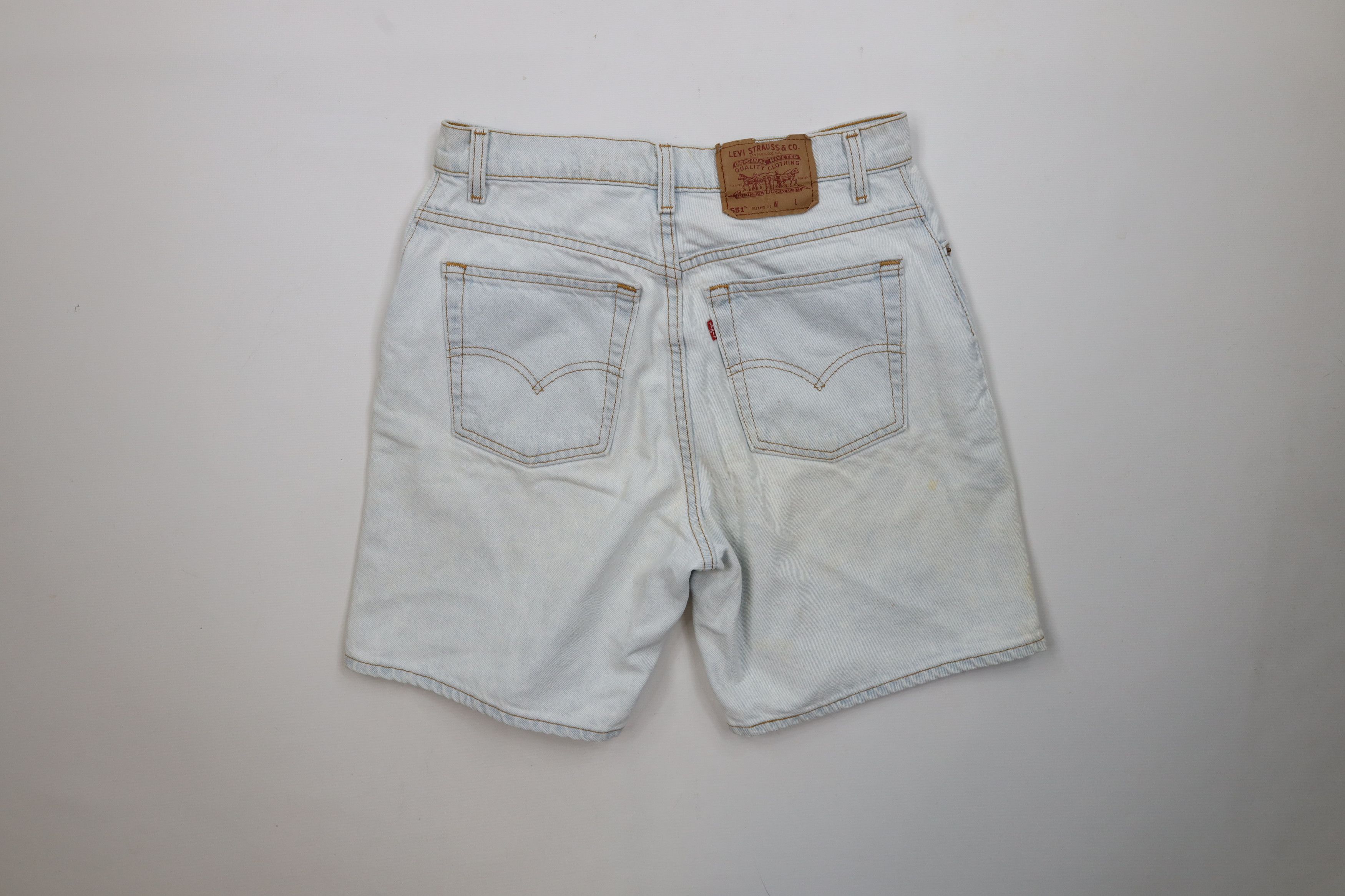 Levi's Vintage 90s Levis 551 Relaxed Denim Jean Shorts Jorts USA Size 34" / US 12 / IT 48 - 11 Thumbnail