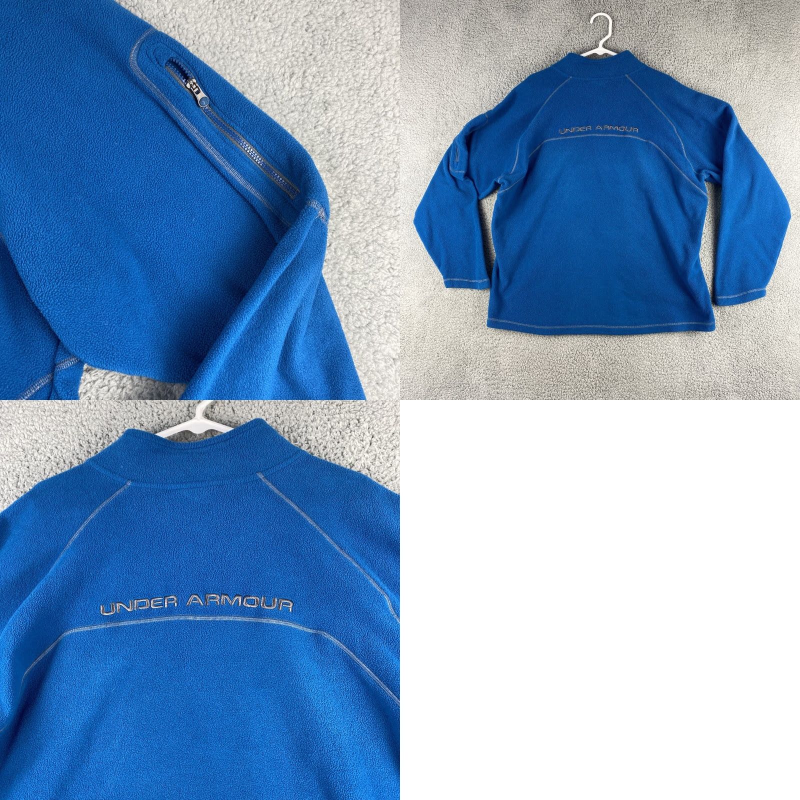 Under Armour UNDER ARMOUR Royal Blue Full Zip Sweatshirt Jacket Men's Large Sherpa Size US L / EU 52-54 / 3 - 8 Thumbnail