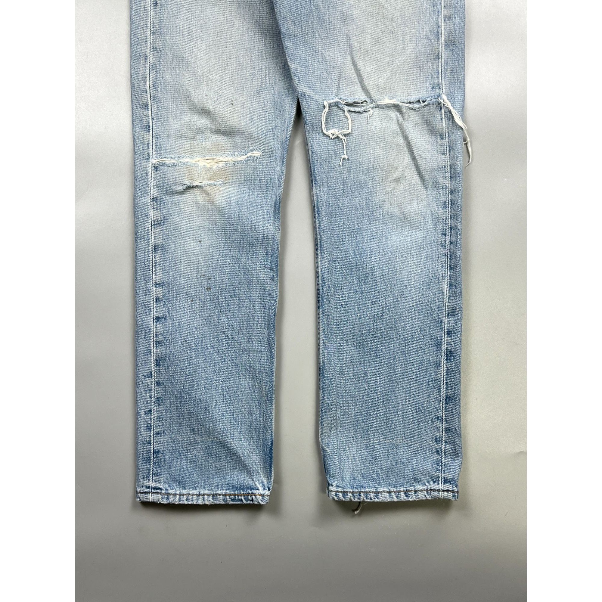 Levi's Levi’s 501 Made in USA Distressed Denim Jeans Pants (Y0902) Size 29" - 2 Thumbnail