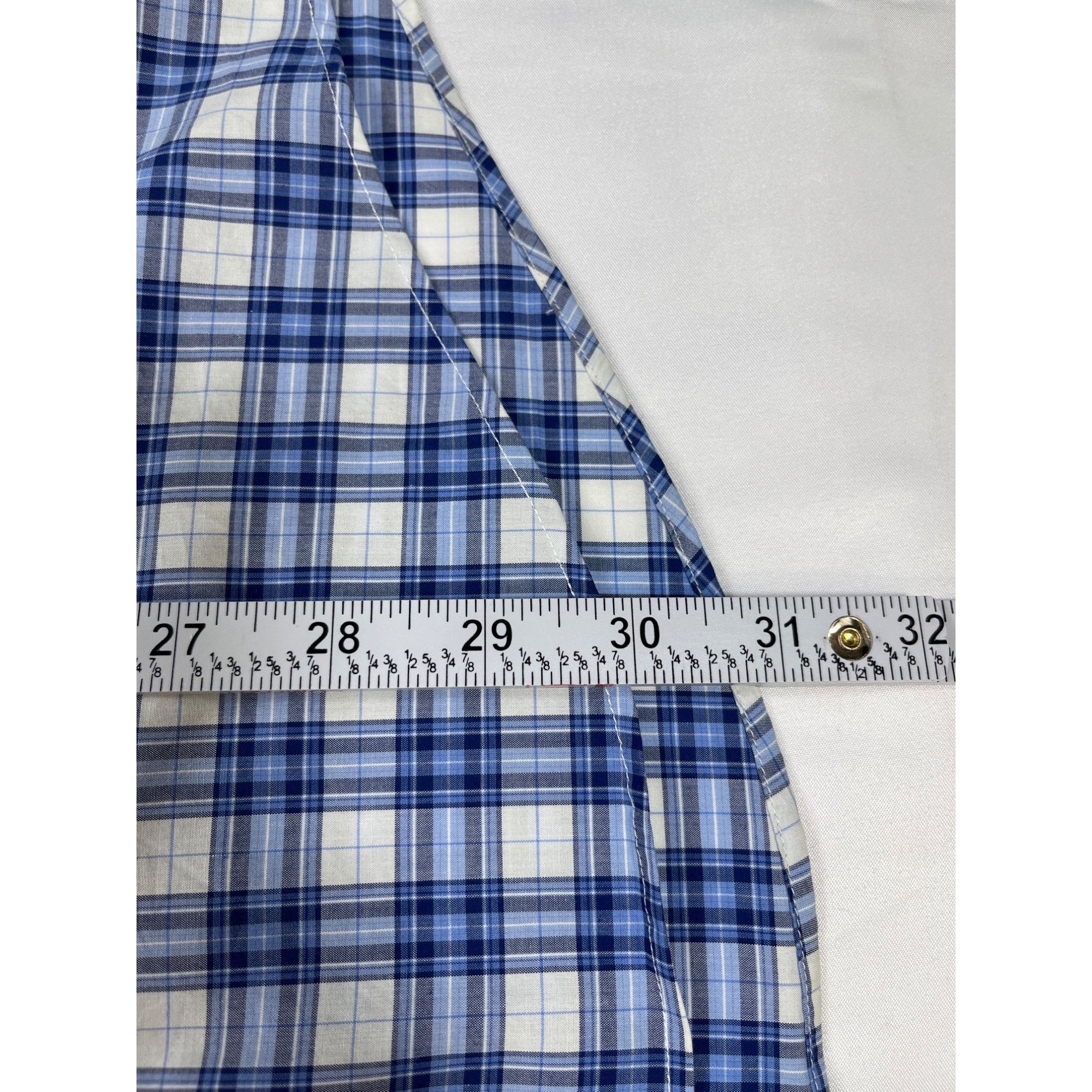 Ralph Lauren Ralph Lauren SKU 7540 Mens Blue and White Plaid Dress Shirt Size US L / EU 52-54 / 3 - 8 Thumbnail