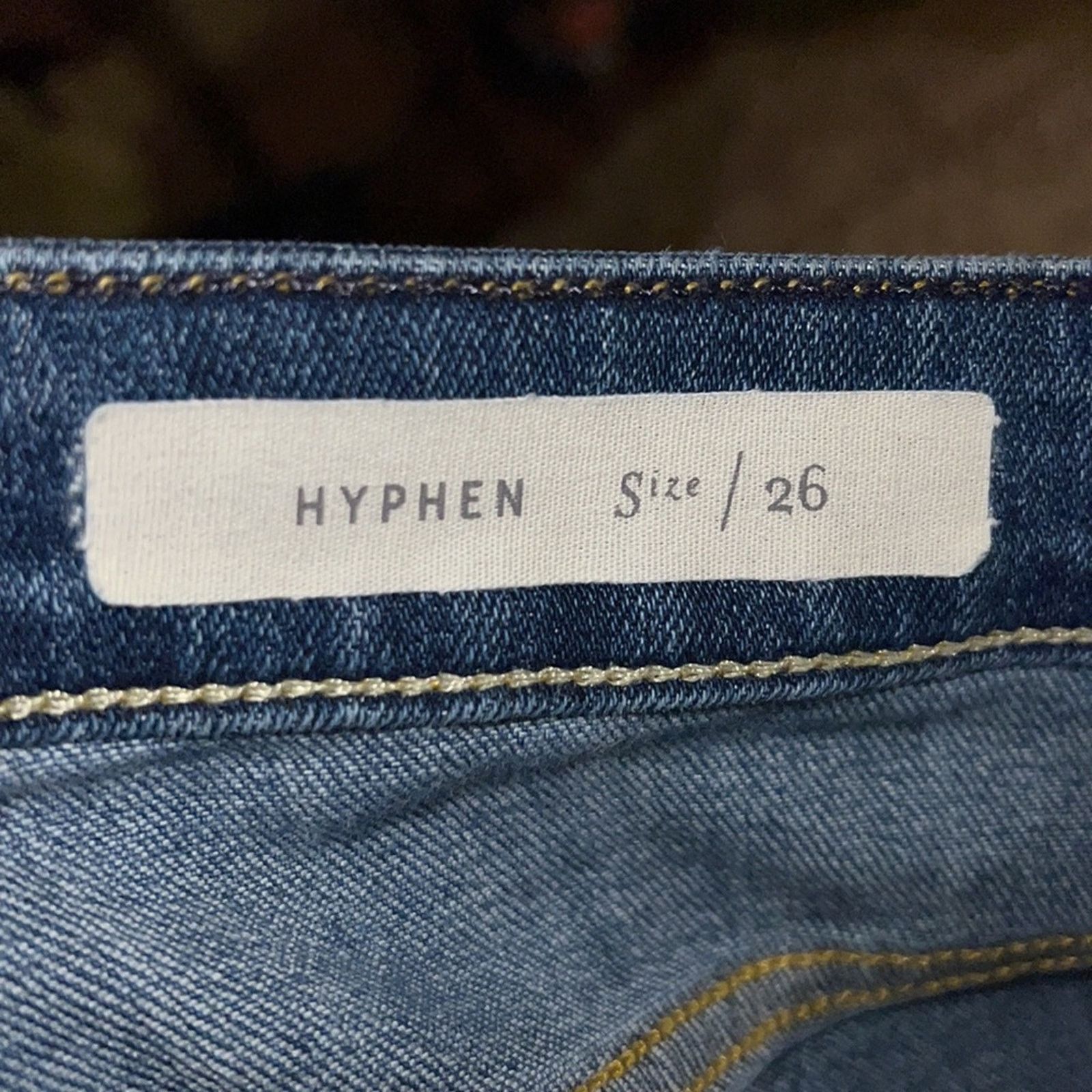 Anthropologie PILCRO AND THE LETTERPRESS hyphen straight leg jeans 26 Size 31" - 3 Thumbnail